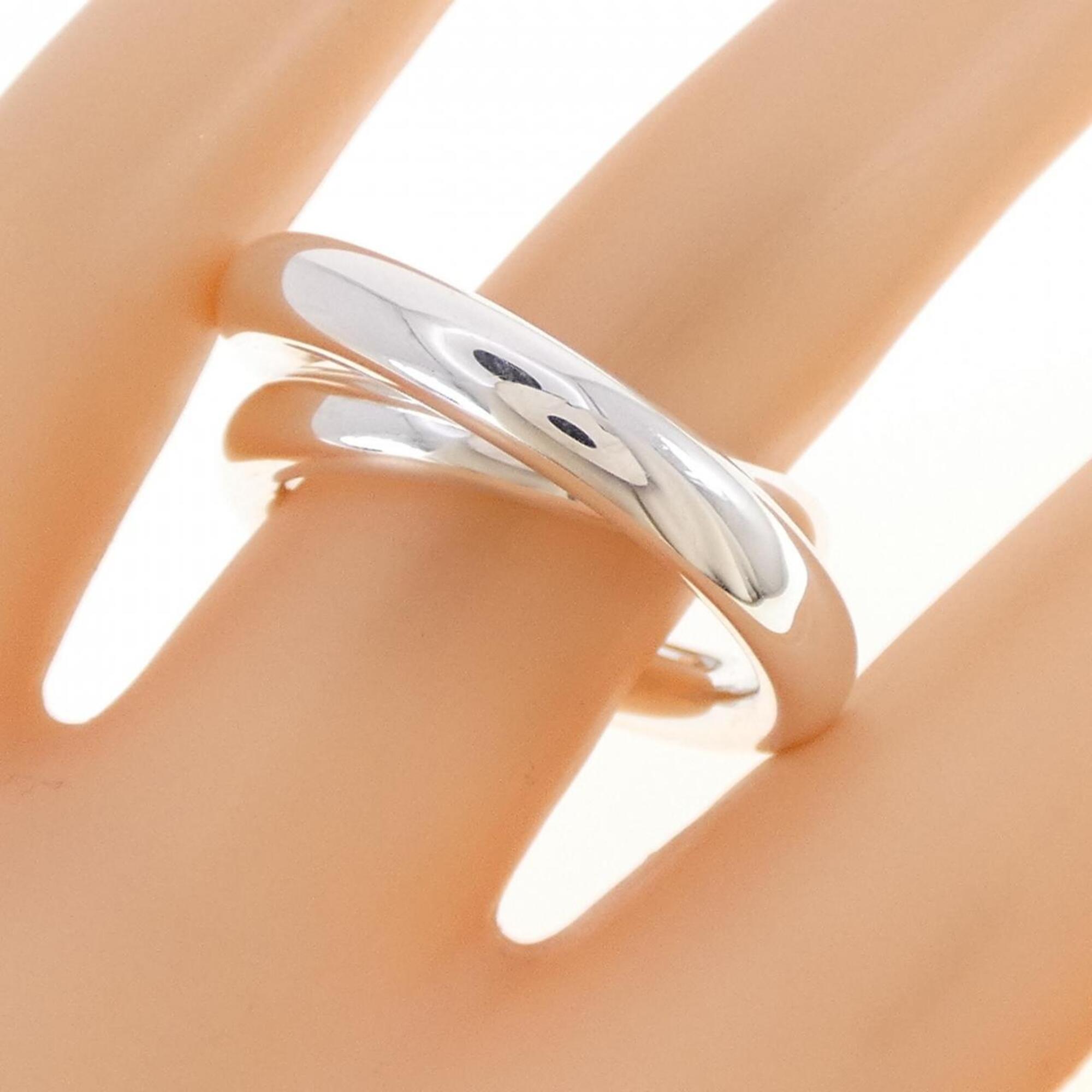 Hermes Silver 925 Band Ring (Pre-Owned)