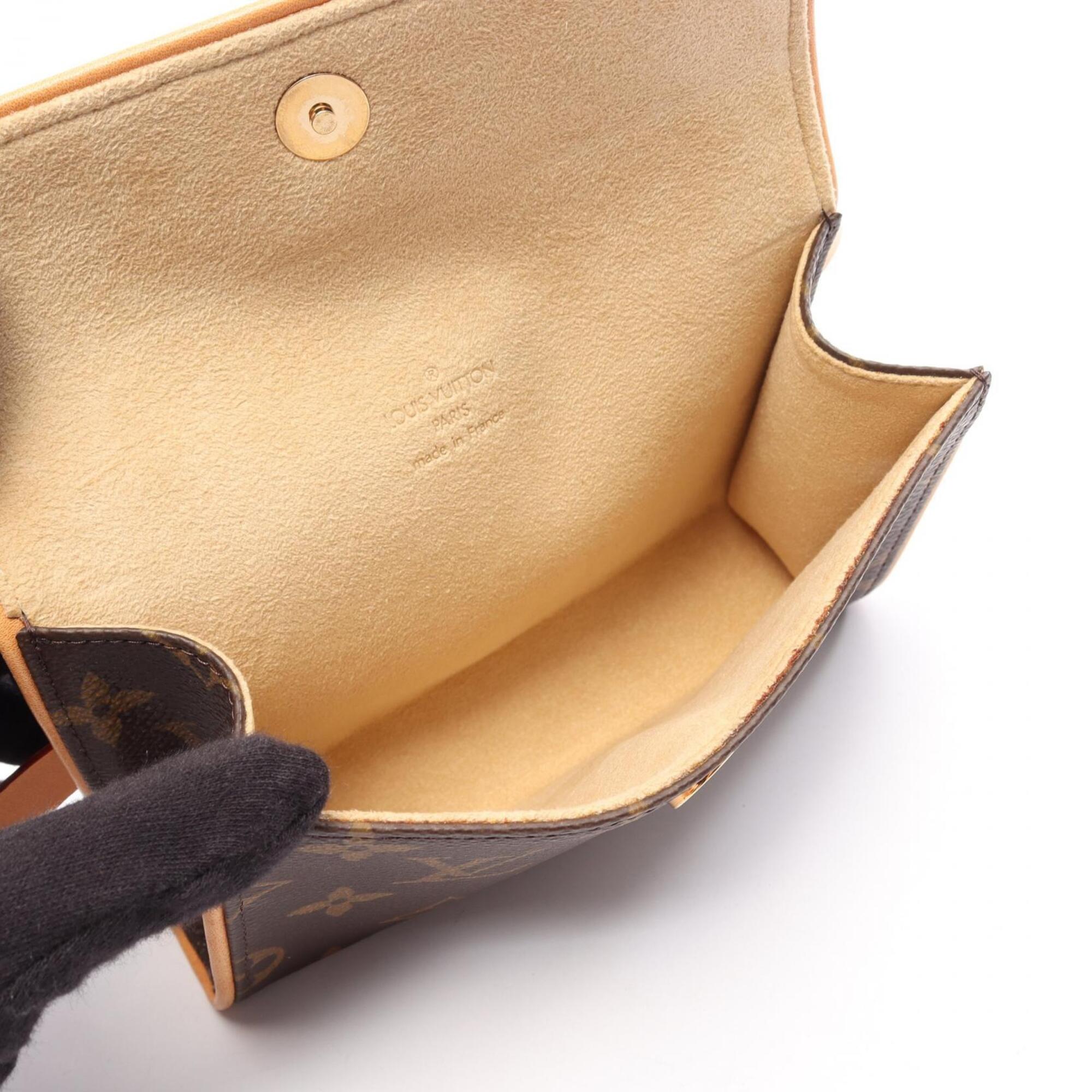 Louis Vuitton Brown Coated Canvas Pvc Monogram Leather Fanny Pack Handbag Sling Bag (Pre-Owned)