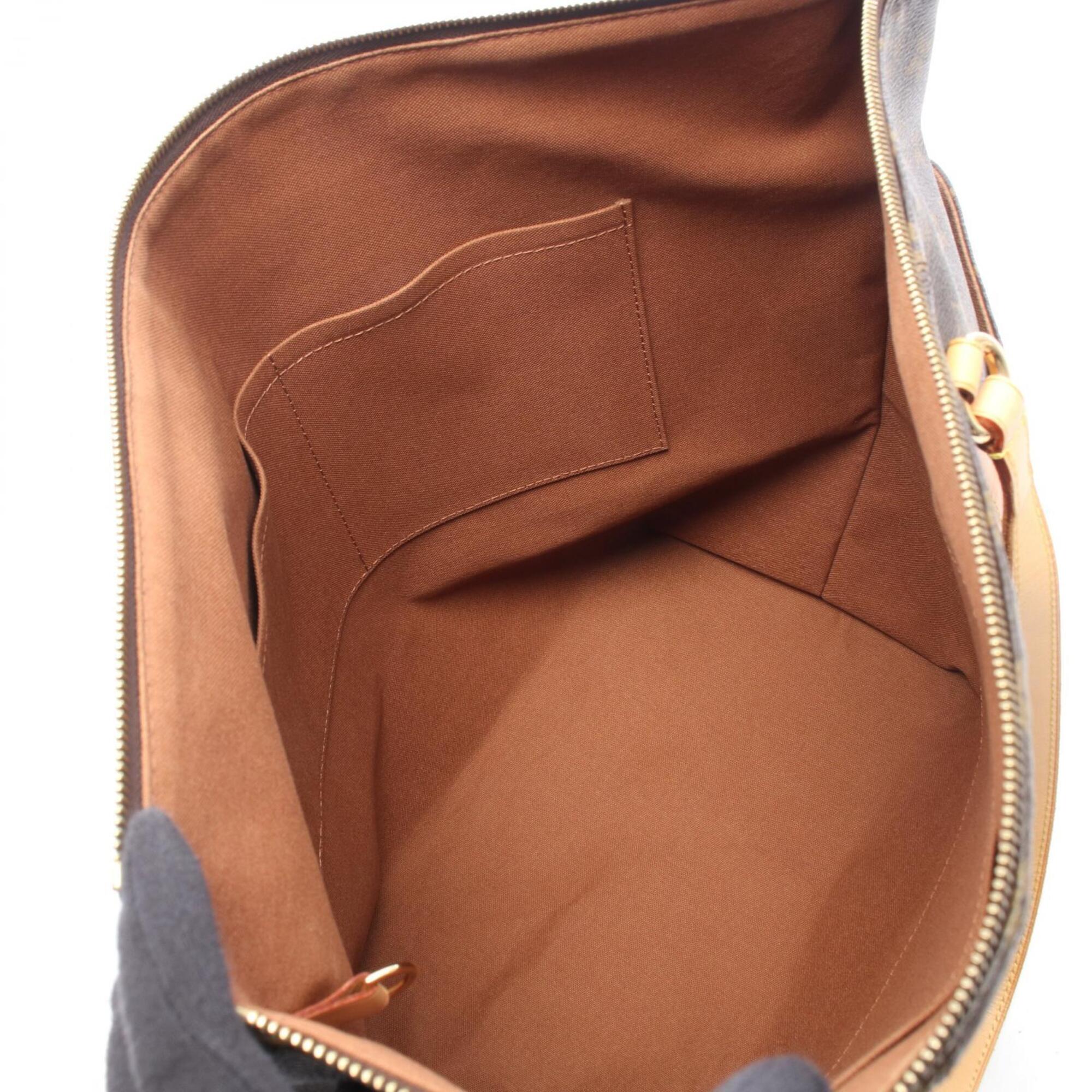 Louis Vuitton Brown Coated Canvas Leather Handbag Tote Bag (Pre-Owned)
