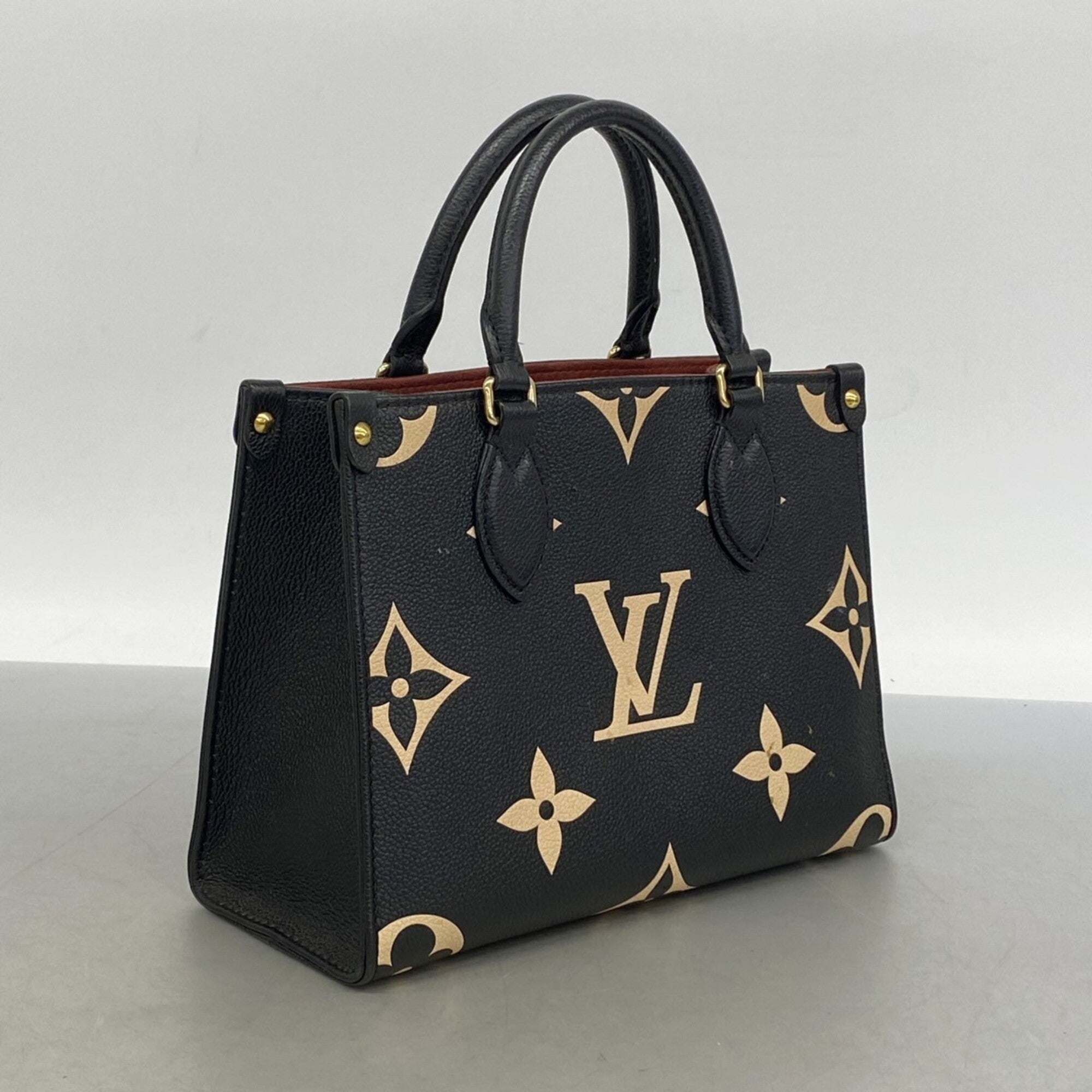 Louis Vuitton Beige Black Handbag (Pre-Owned)