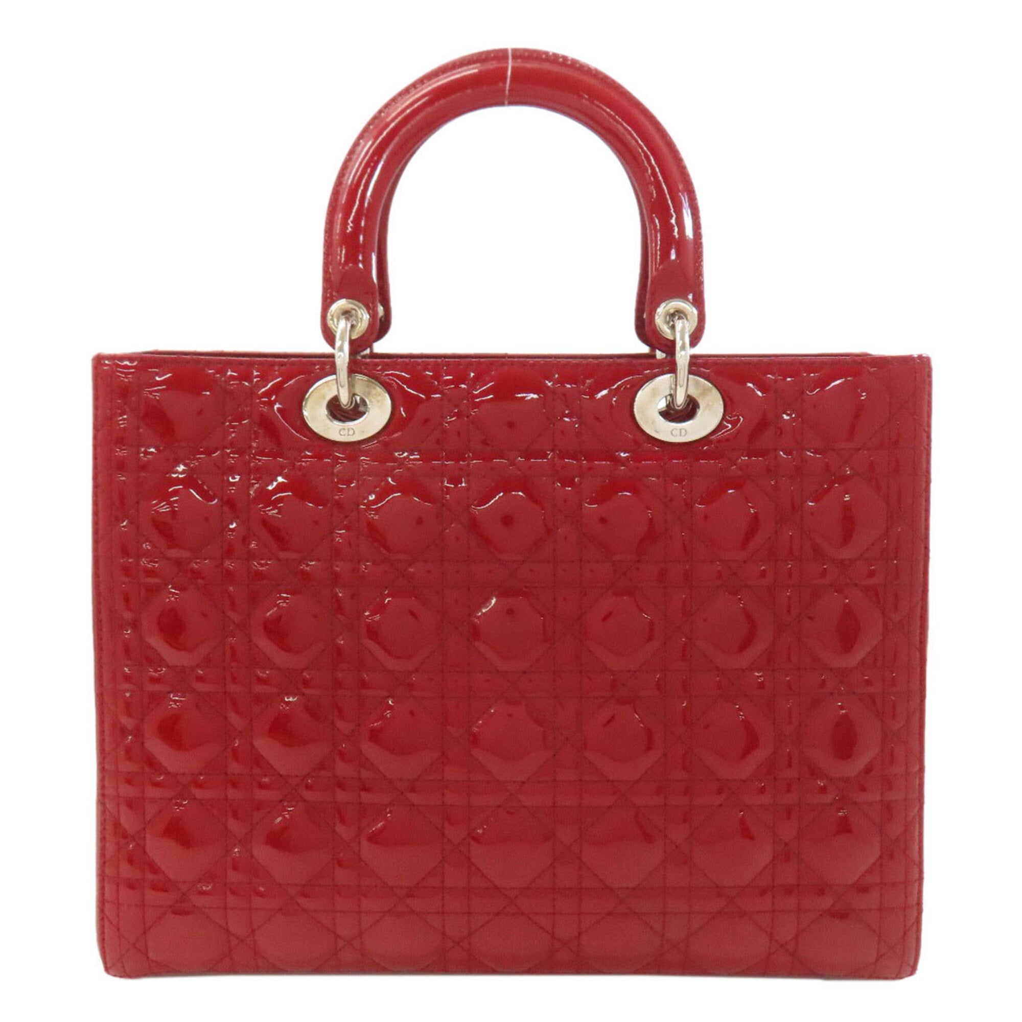 Christian Dior Lady Dior Red Color Leather Handbag (Pre-Owned)