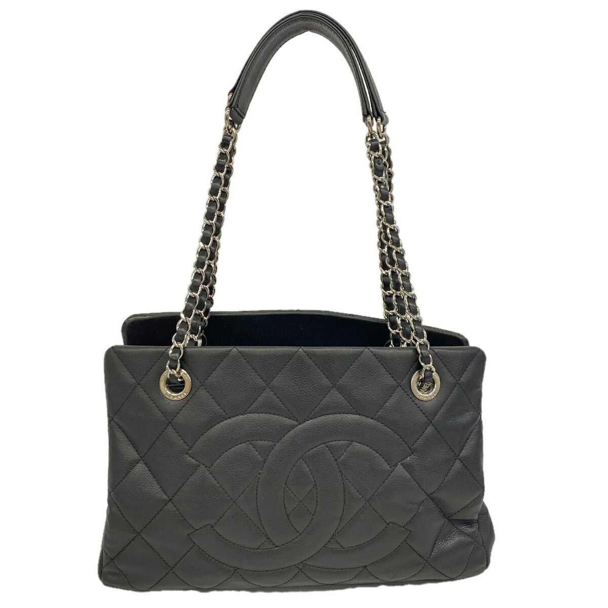 Chanel Black Grained Calfskin Tote Bag (Pre-Owned)