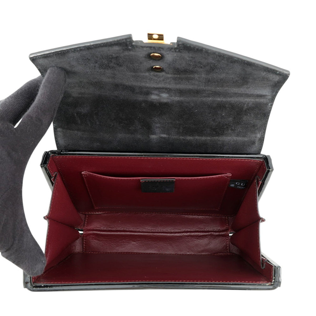 Gucci Black Leather Handbag Shoulder Bag (Pre-Owned)