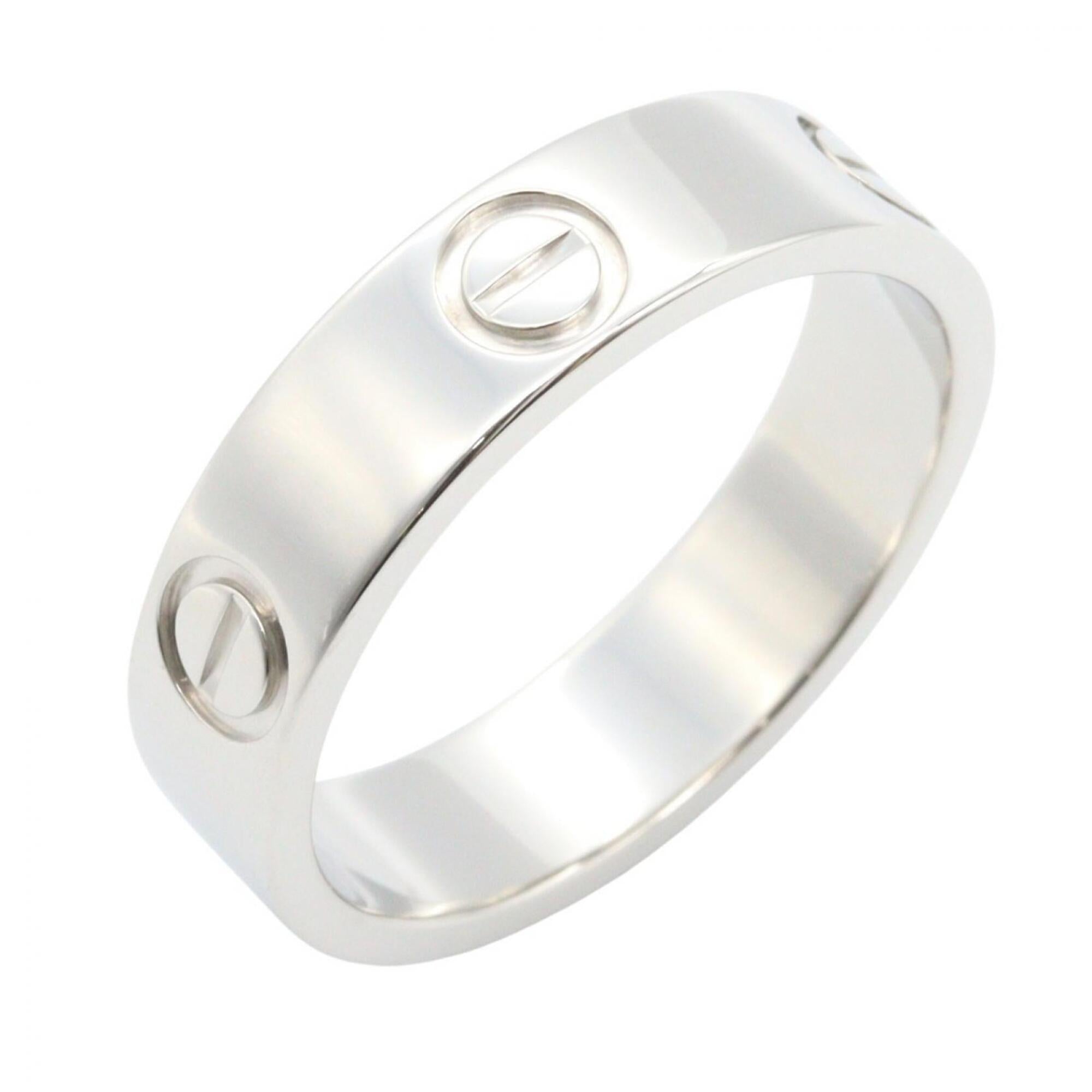 Cartier Silver Platinum 950 Band Ring (Pre-Owned)