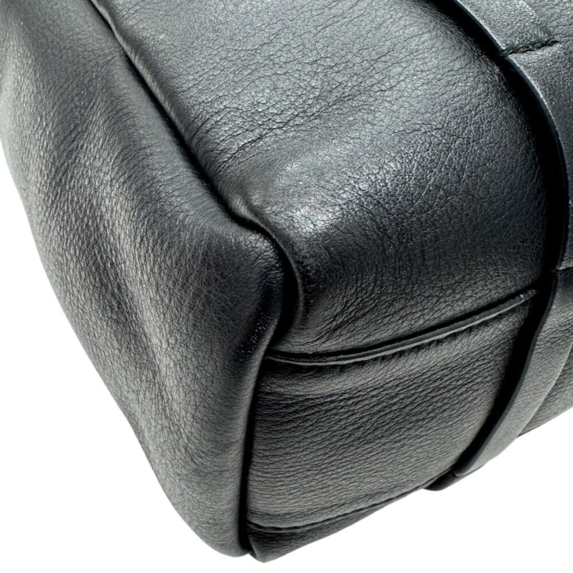 Balenciaga Black Leather Pouch Tote Bag (Pre-Owned)