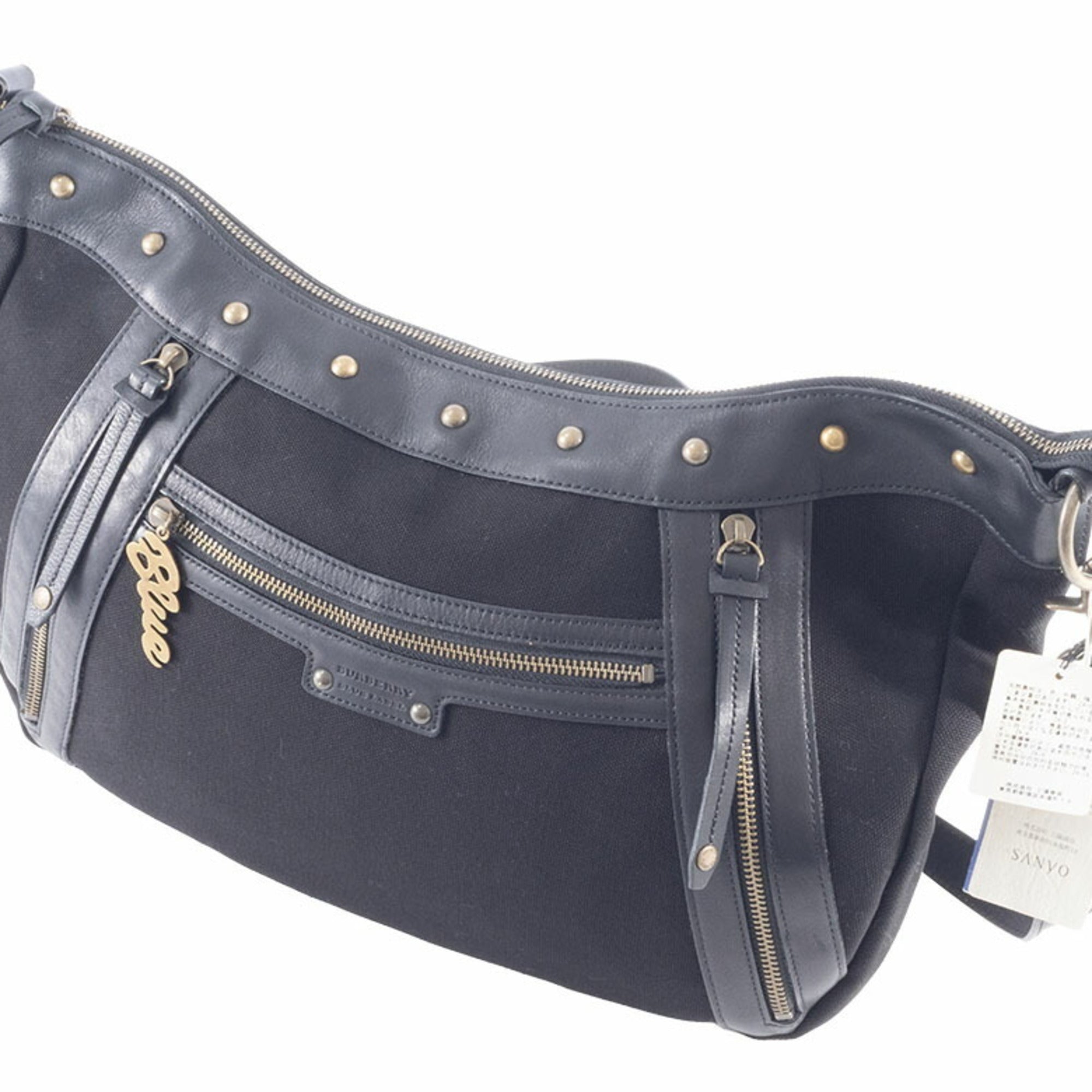 Burberry Black Canvas Leather Shoulder Bag (Pre-Owned)