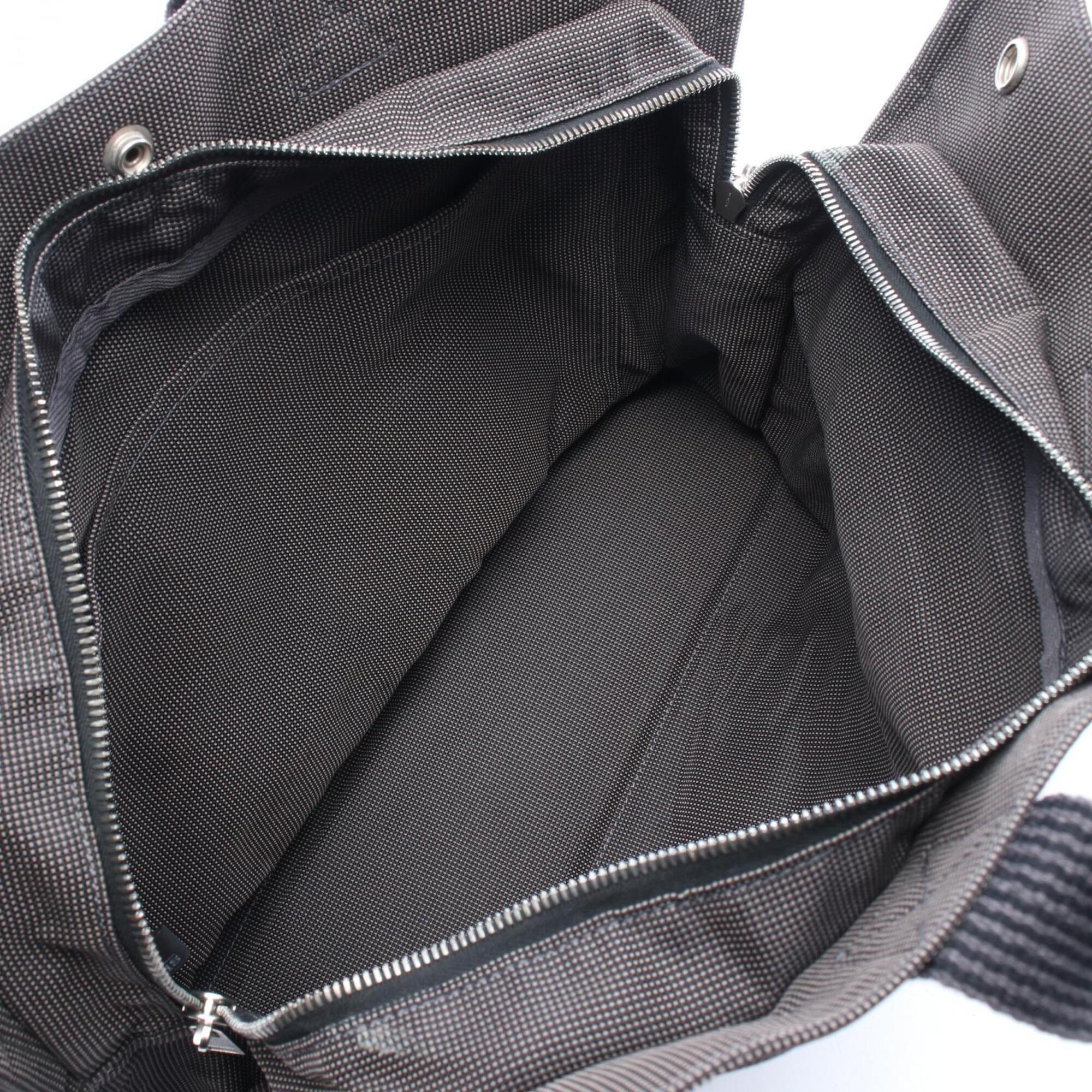 Hermes Gray Nylon Canvas Handbag Tote Bag (Pre-Owned)