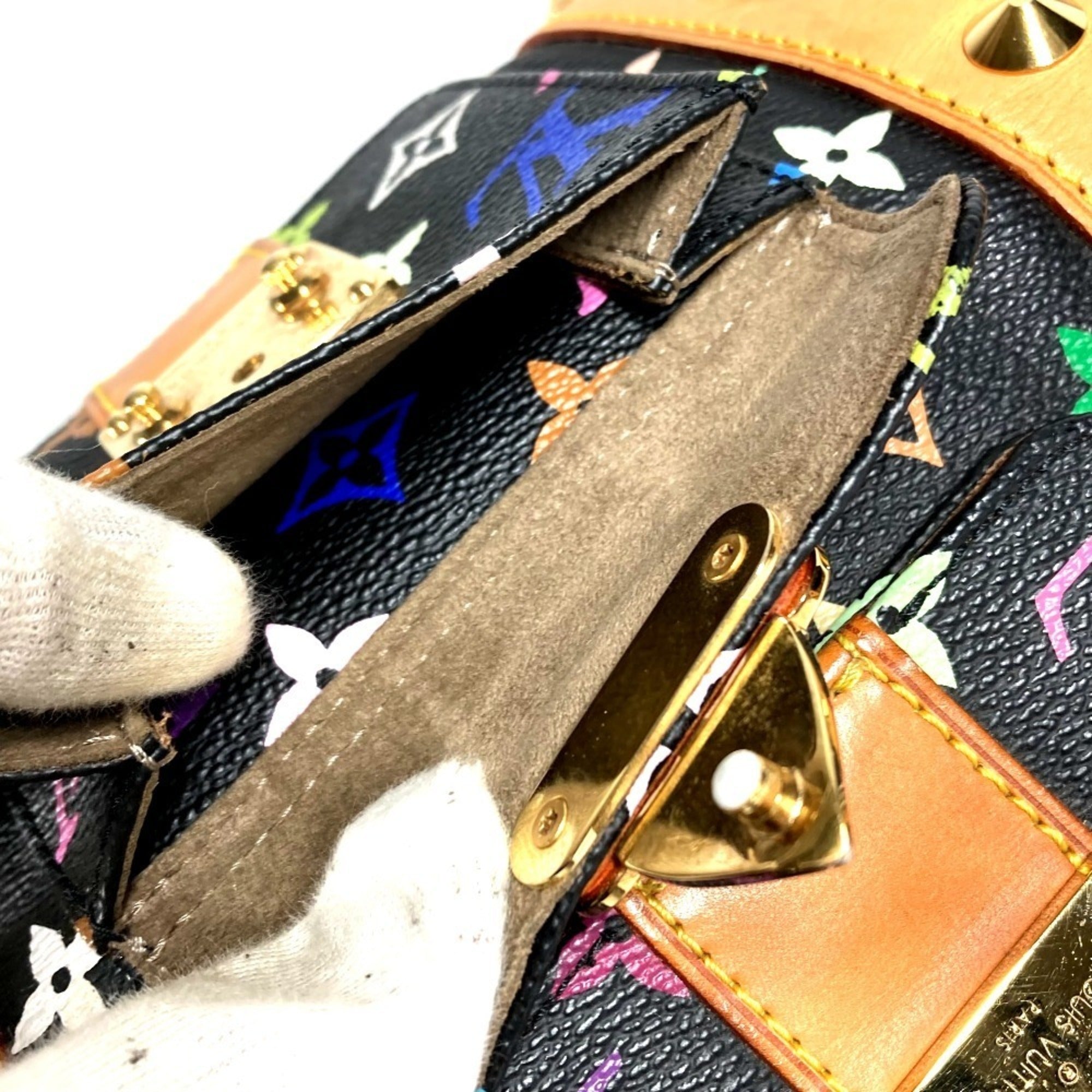 Louis Vuitton Black Monogram Monogram Multicolore Canvas Boston Bag Handbag (Pre-Owned)