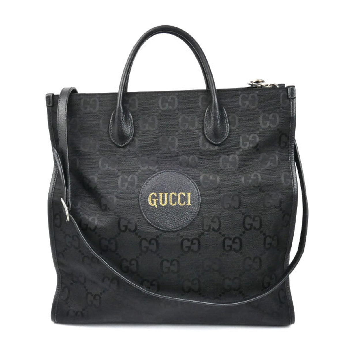 Gucci Black Nylon Leather Shoulder Bag (Pre-Owned)