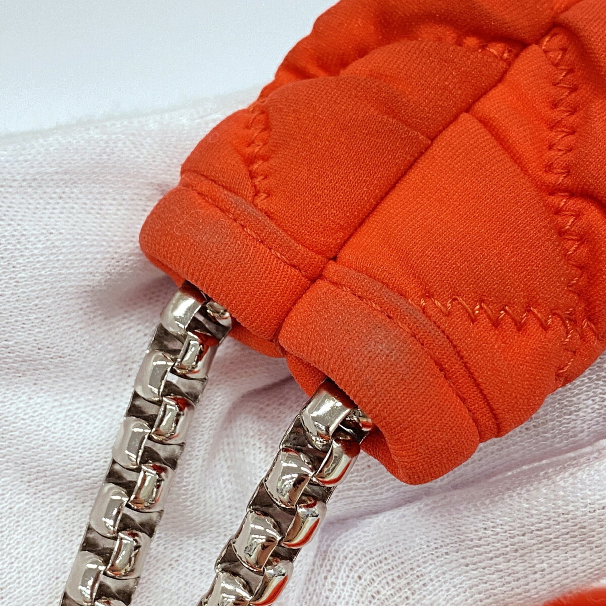 Chanel Red Color Nylon Shoulder Bag (Pre-Owned)
