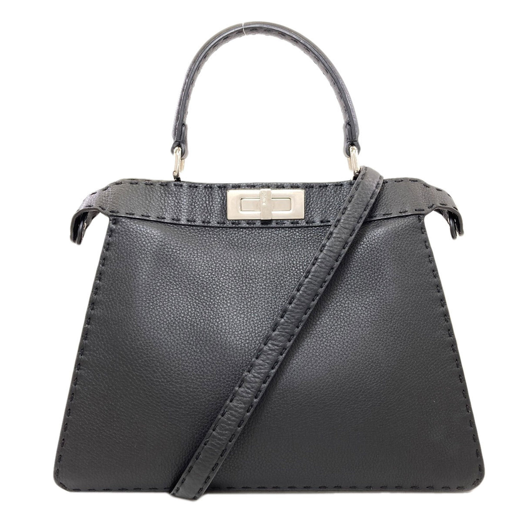 Fendi Black Leather Handbag (Pre-Owned)