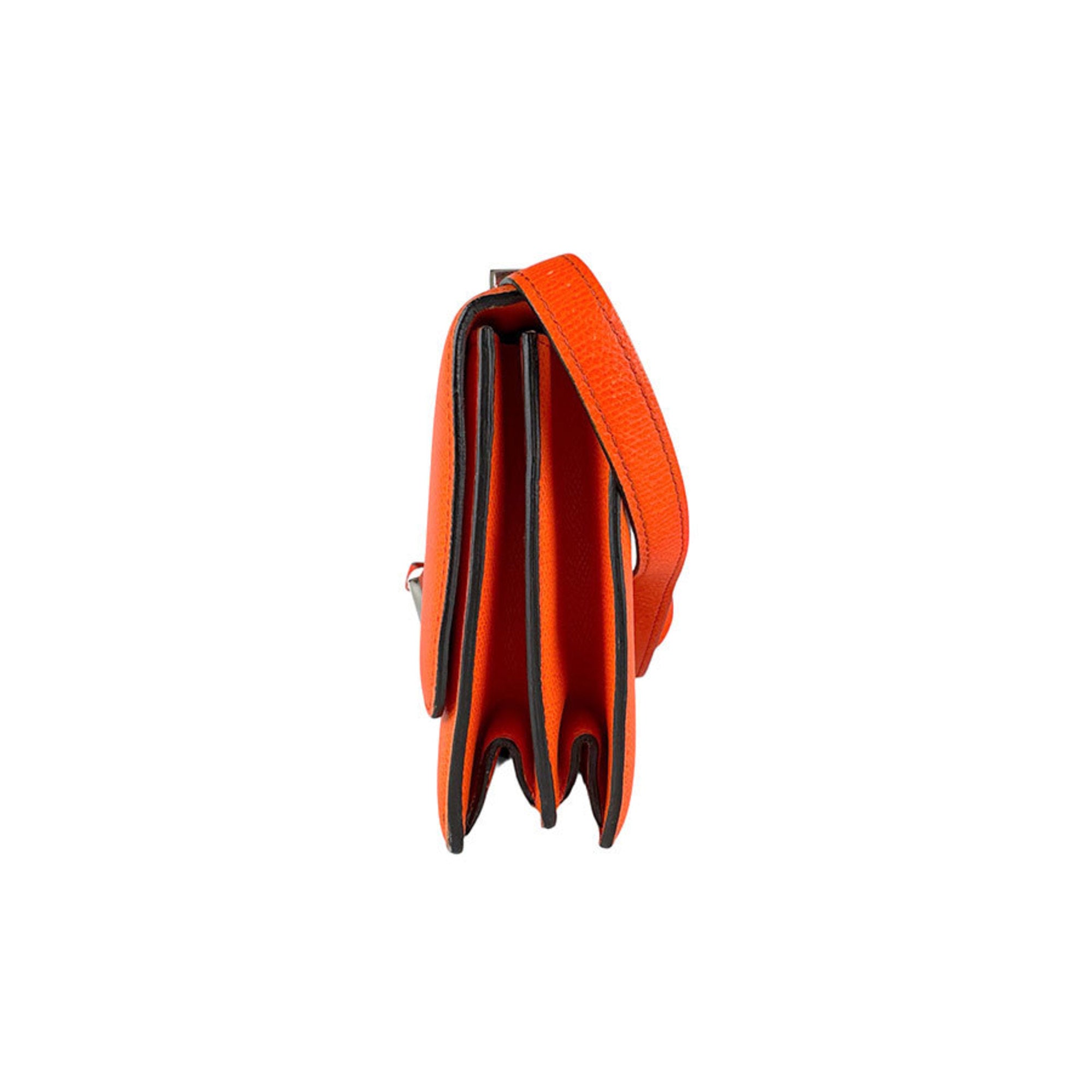 Celine Neon Orange Leather Shoulder Bag (Pre-Owned)