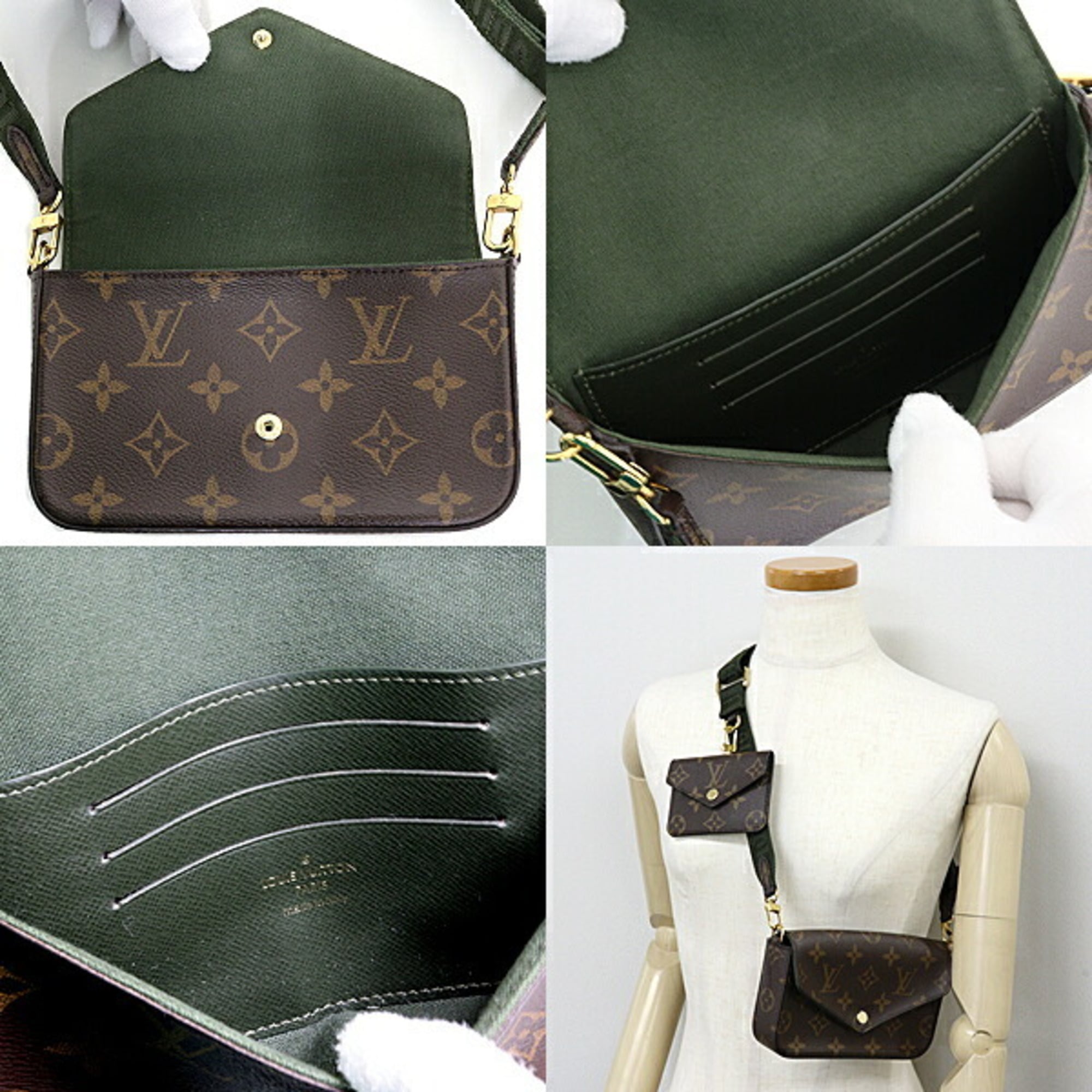 Louis Vuitton Brown Khaki Monogram Pochette Shoulder Bag (Pre-Owned)