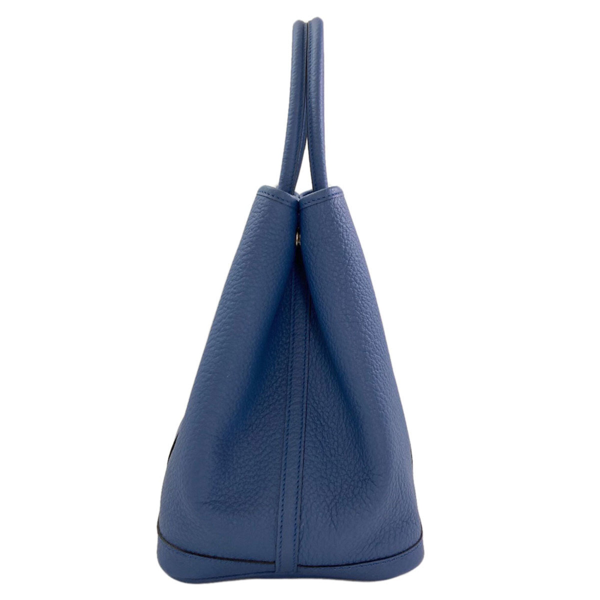 Hermes Garden Blue Agate Country Leather Tote Bag (Pre-Owned)