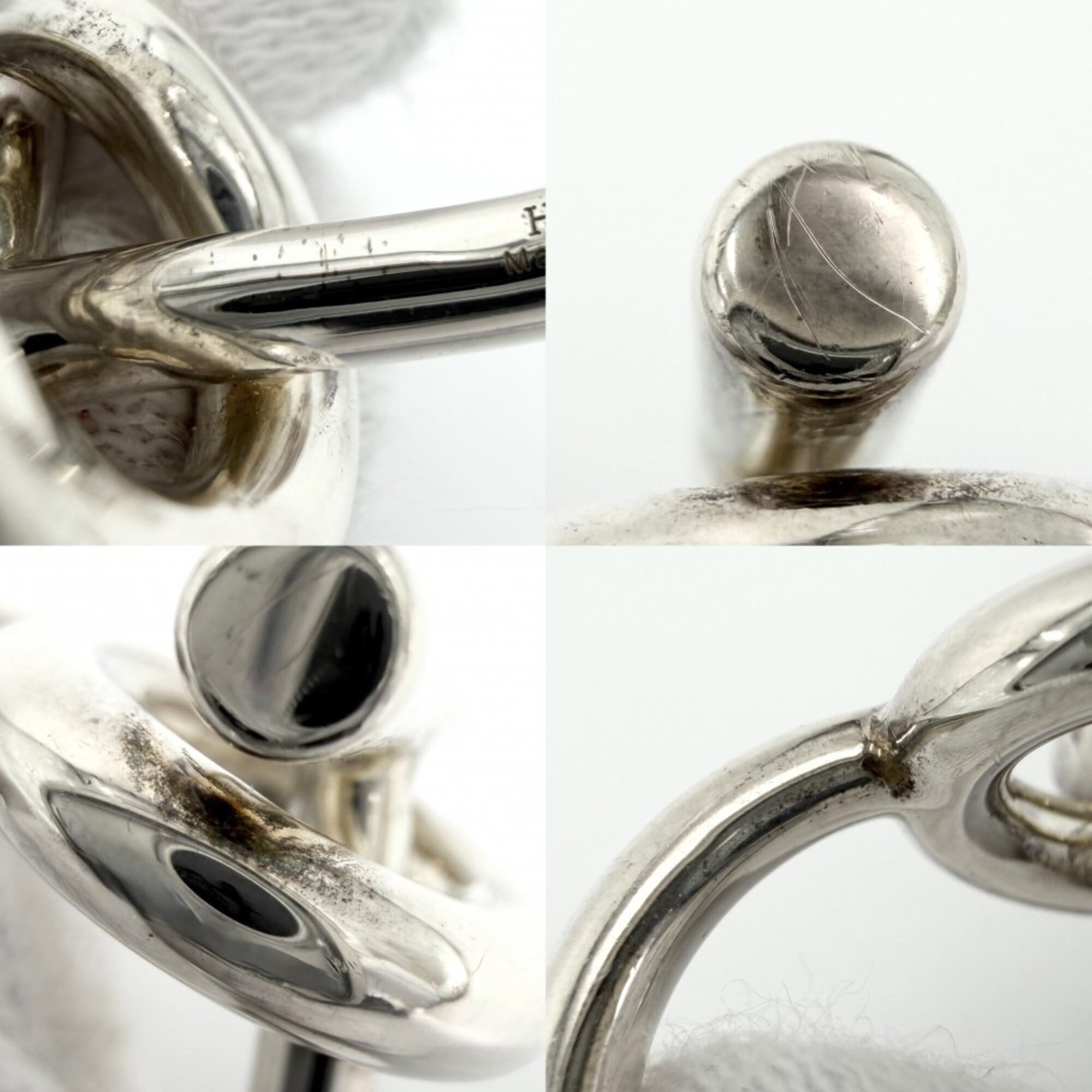 Hermes Silver 925 Band Ring (Pre-Owned)