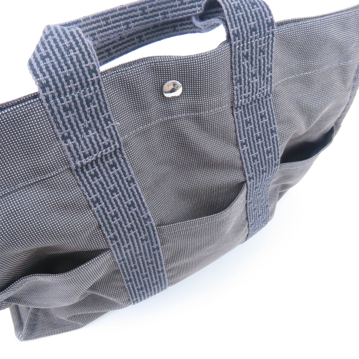 Hermes Gray Polyester Tote Bag (Pre-Owned)