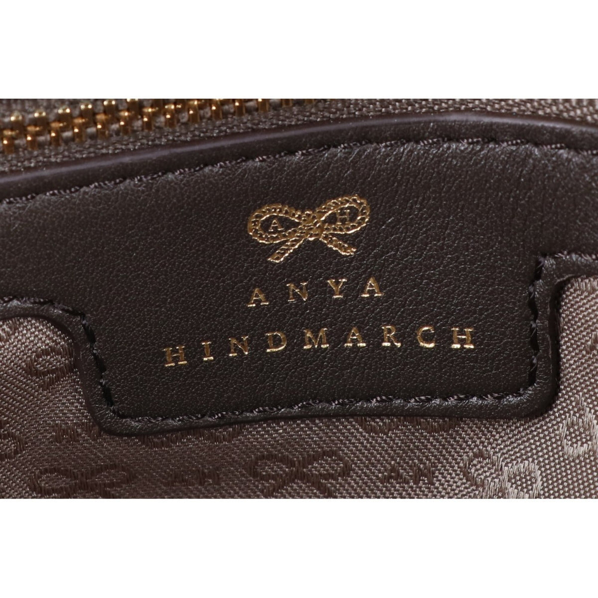 Anya Hindmarch Black Brown Gray Leather Shoulder Bag (Pre-Owned)