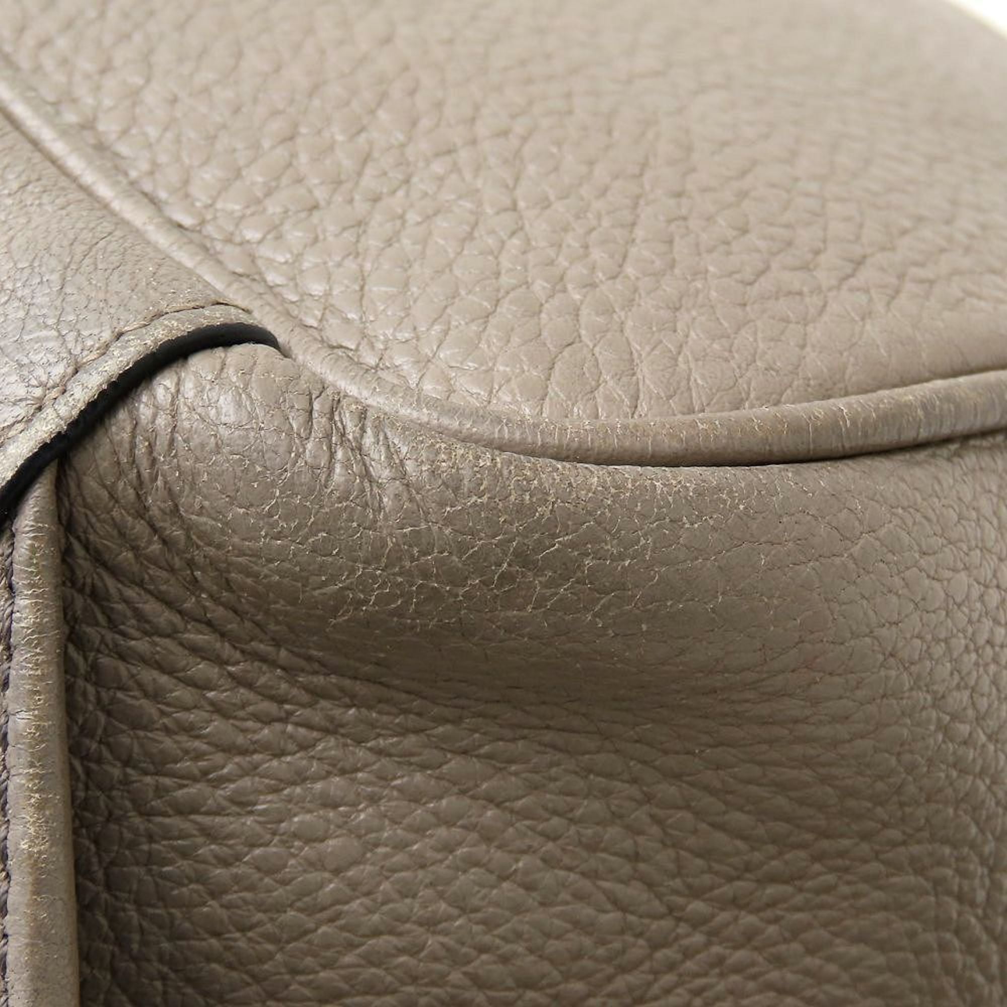 Prada Gray Grayish Leather Backpack (Pre-Owned)