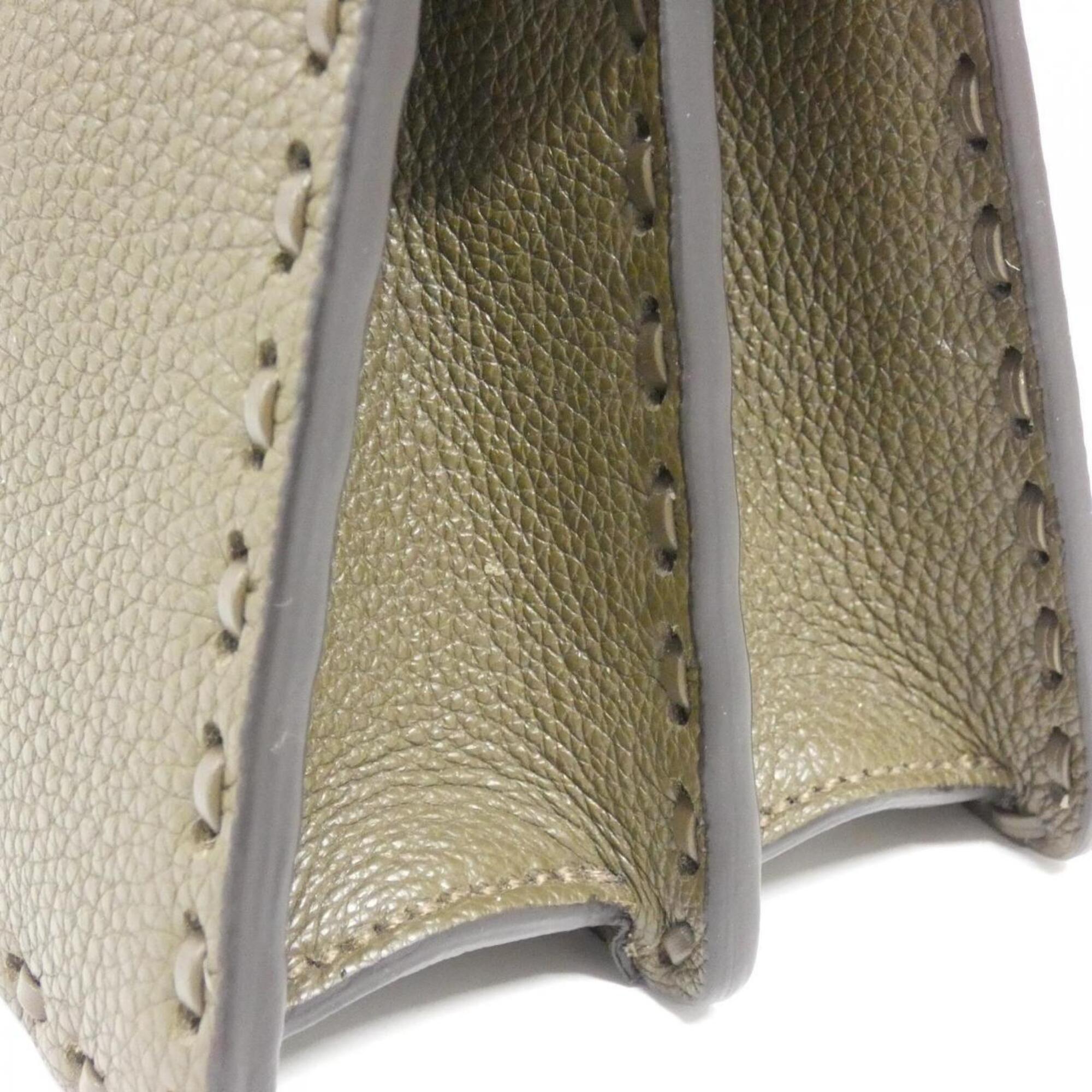 Fendi Green Leather Handbag (Pre-Owned)