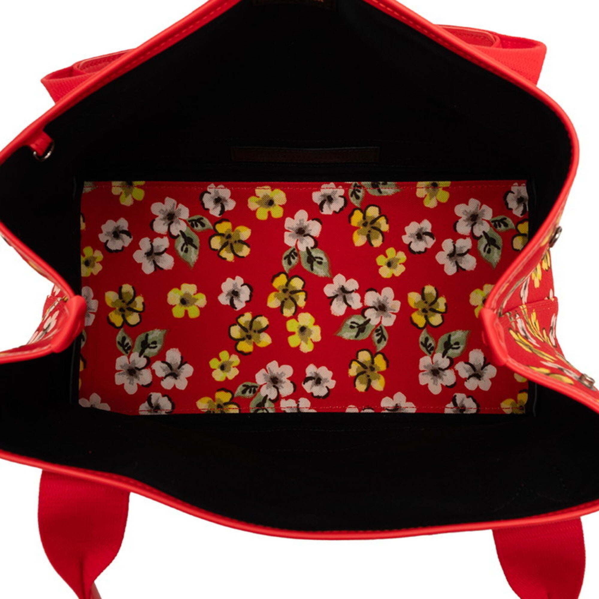 Balenciaga Red Color Canvas Leather Handbag Pouch Tote Bag (Pre-Owned)