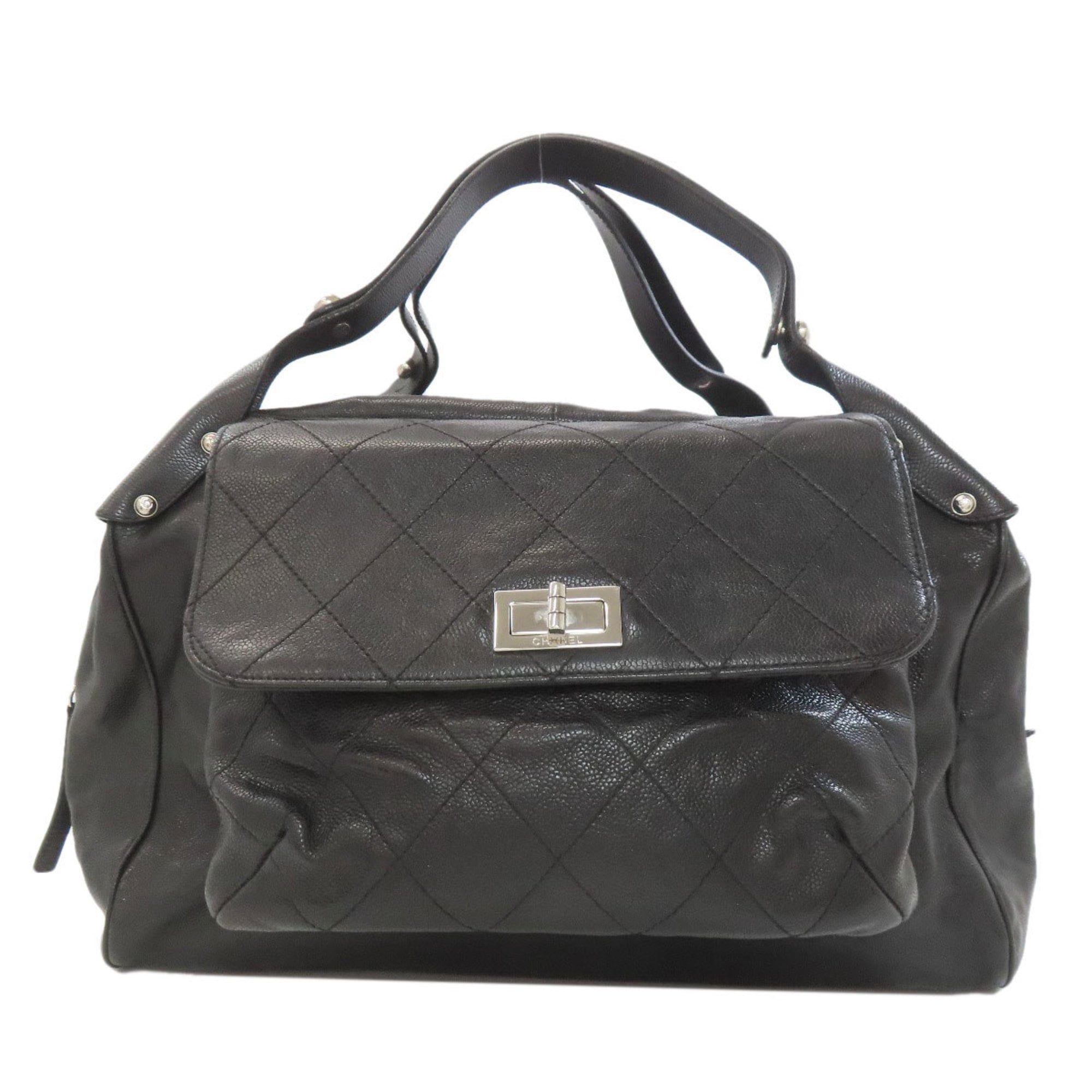 Chanel Black Leather Tote Bag (Pre-Owned)