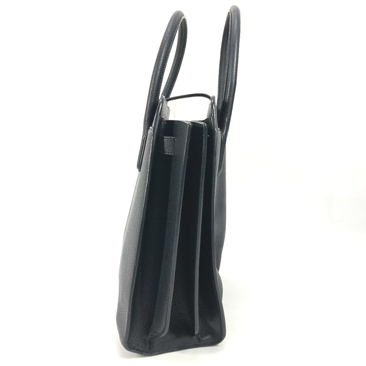 Bvlgari Black Leather Shoulder Bag Tote Bag (Pre-Owned)