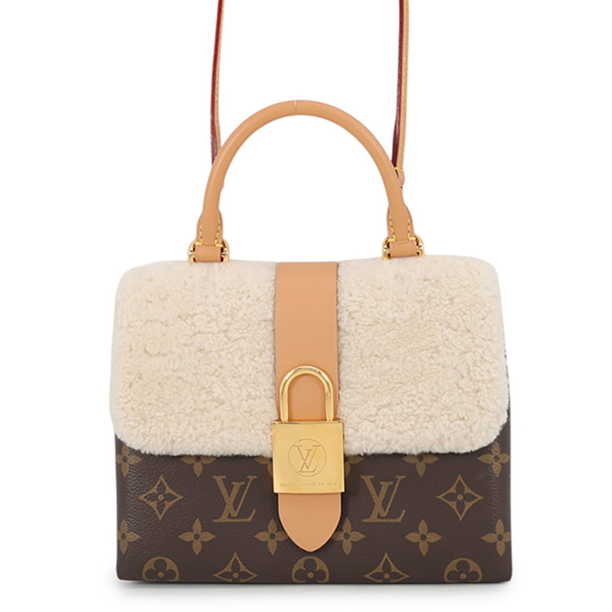 Louis Vuitton Brown Monogram Leather Handbag Shoulder Bag (Pre-Owned)