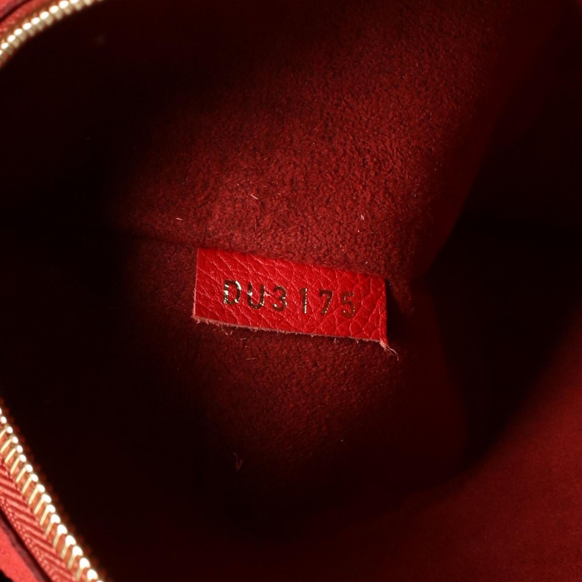 Louis Vuitton Brown Cerise Red Color Coated Canvas Pvc Monogram Leather Handbag Tote Bag (Pre-Owned)