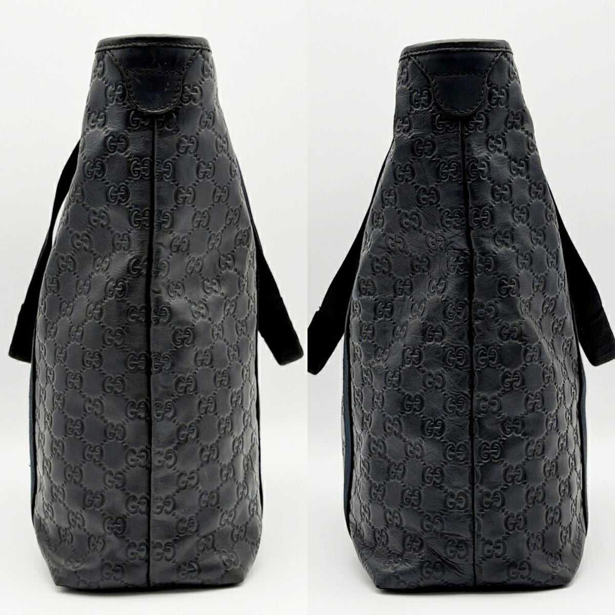 Gucci Black Leather Tote Bag (Pre-Owned)