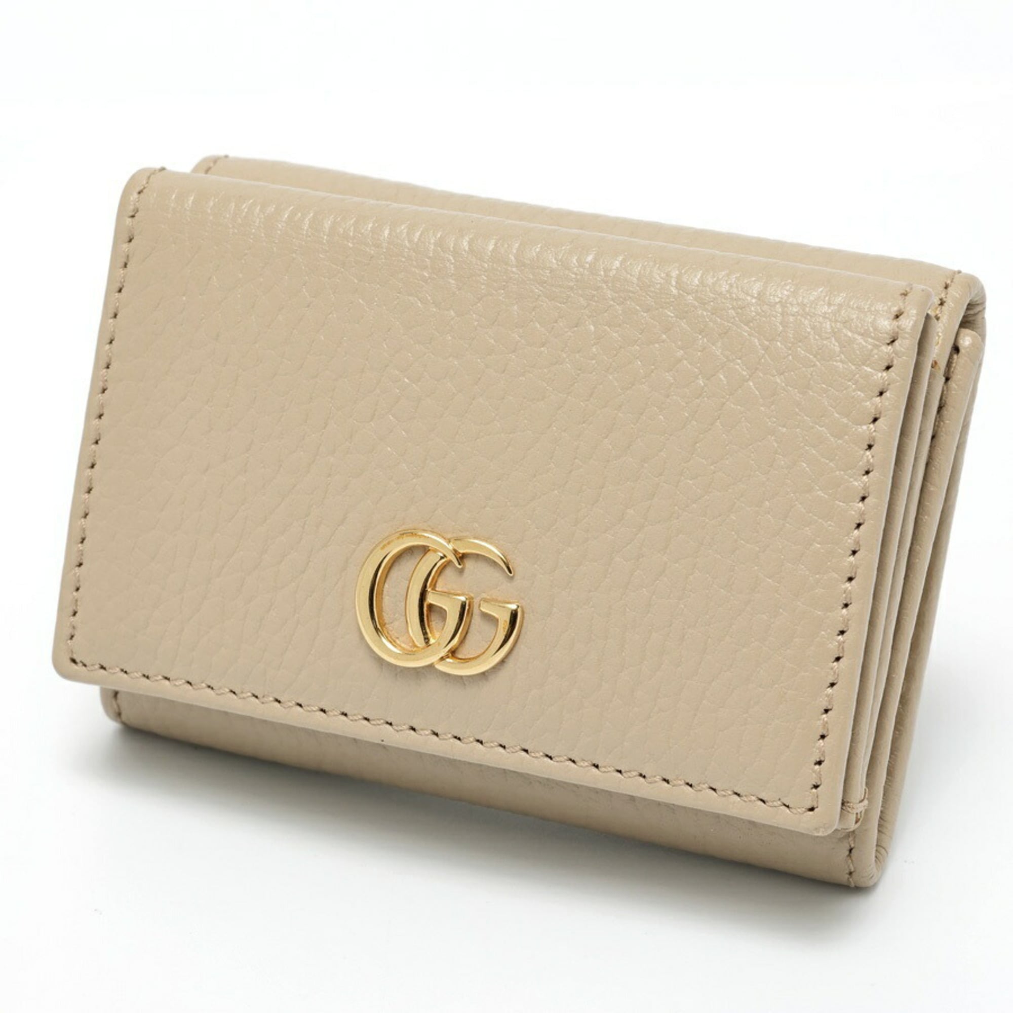 Gucci Beige Yellow Leather Wallet (Tri-Fold) (Pre-Owned)