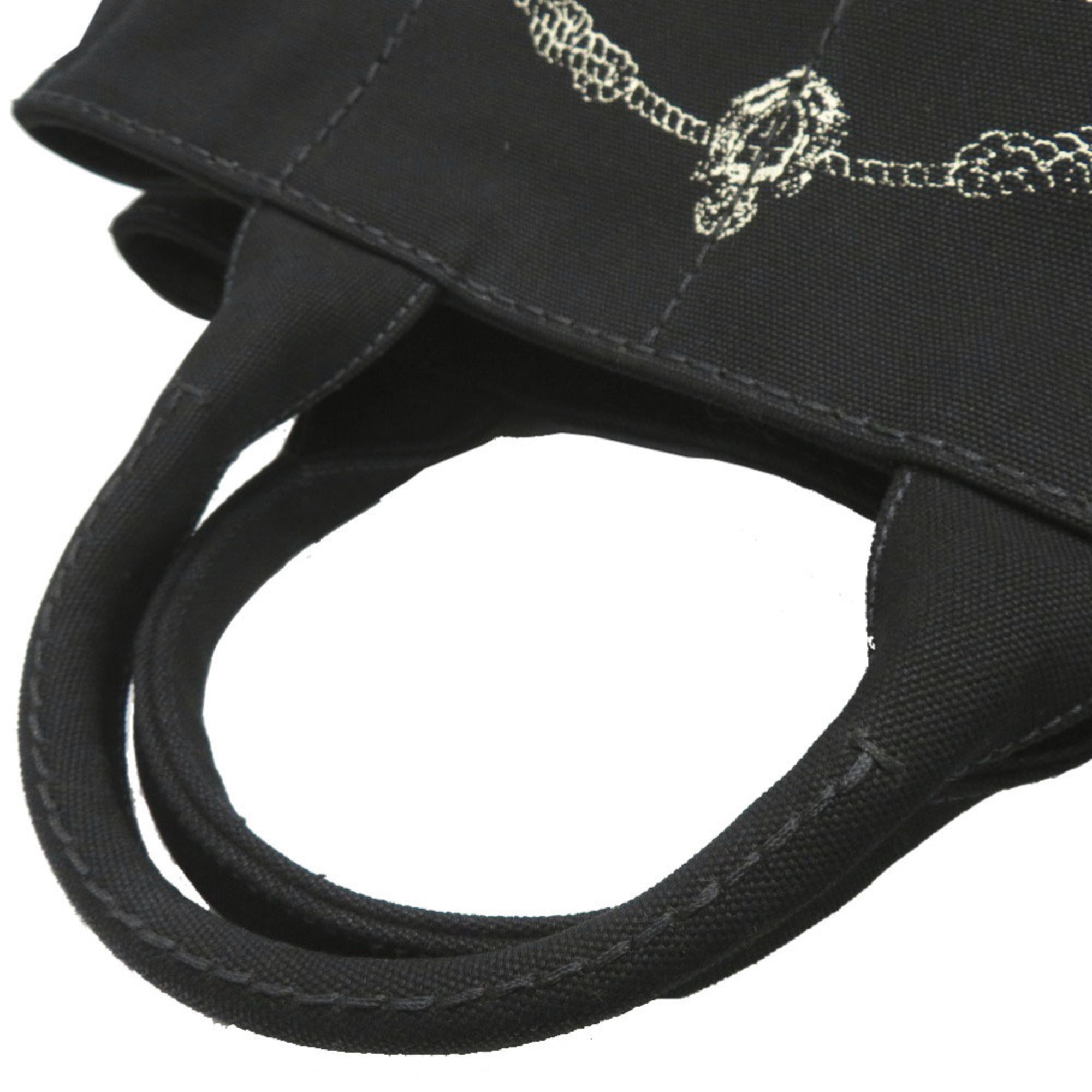 Prada Black Canvas Handbag Shoulder Bag Tote Bag (Pre-Owned)
