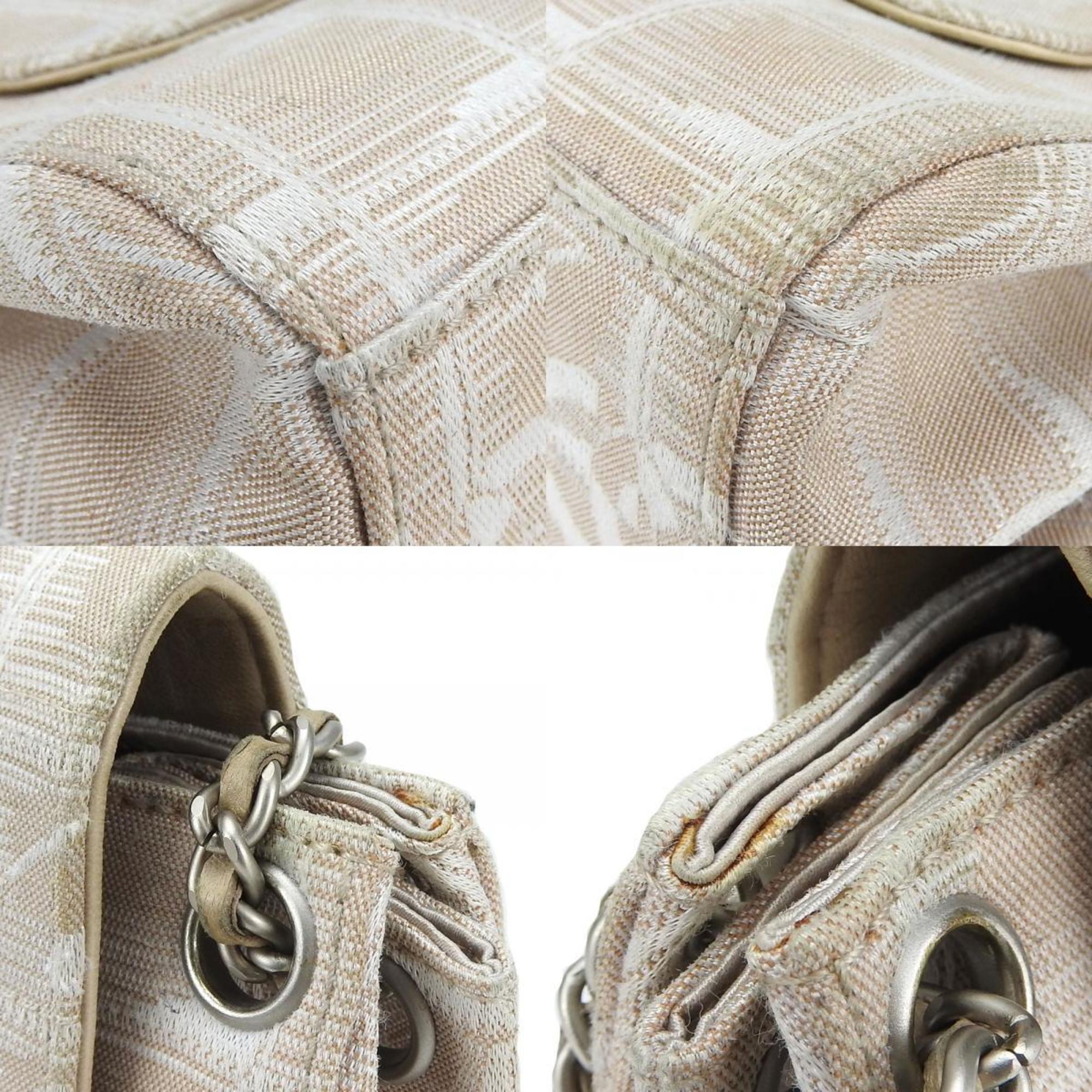 Chanel New Travel Line Pink Beige Nylon Shoulder Bag (Pre-Owned)