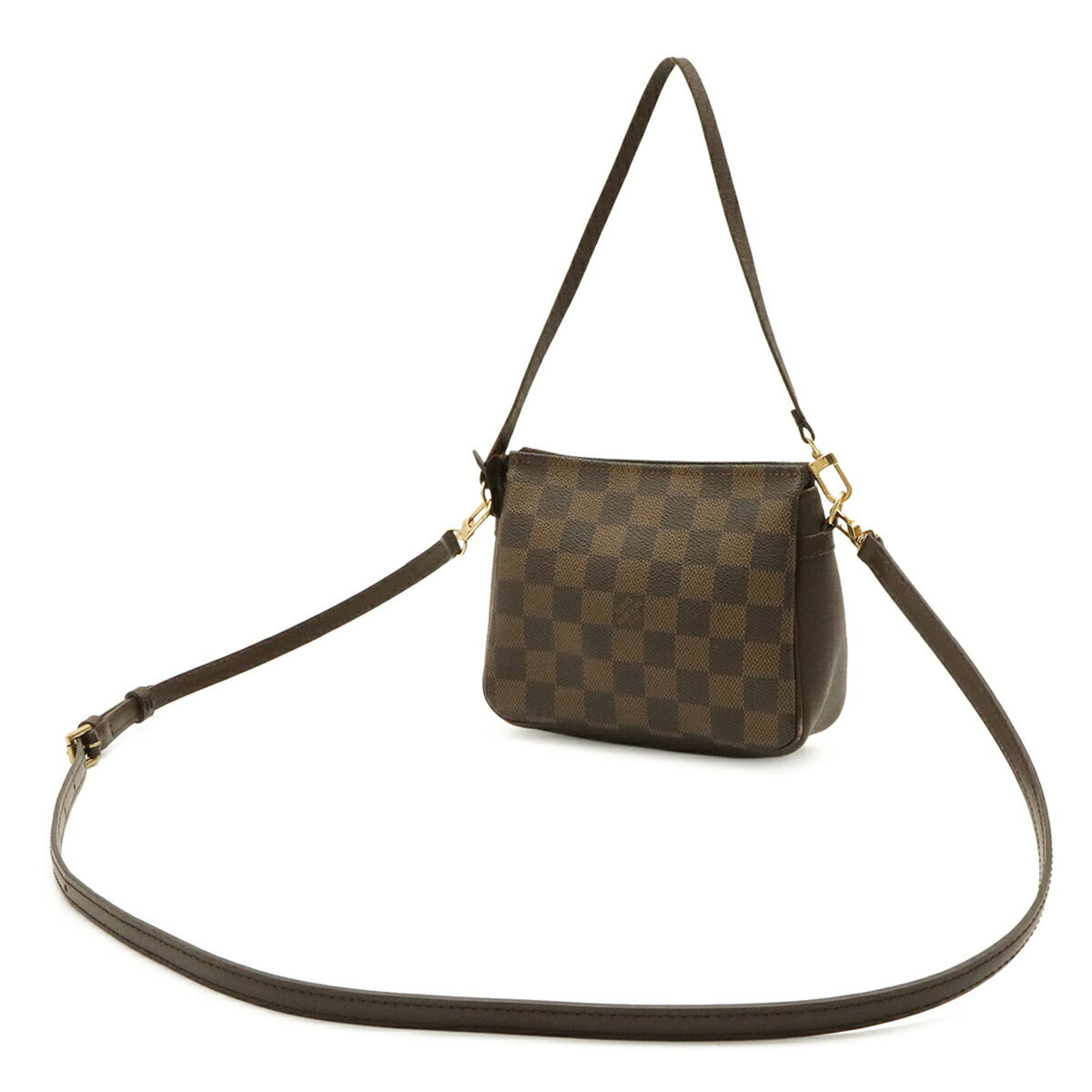 Louis Vuitton Black Brown Damier Canvas Damier Canvas Handbag Pochette Pouch Shoulder Bag (Pre-Owned)