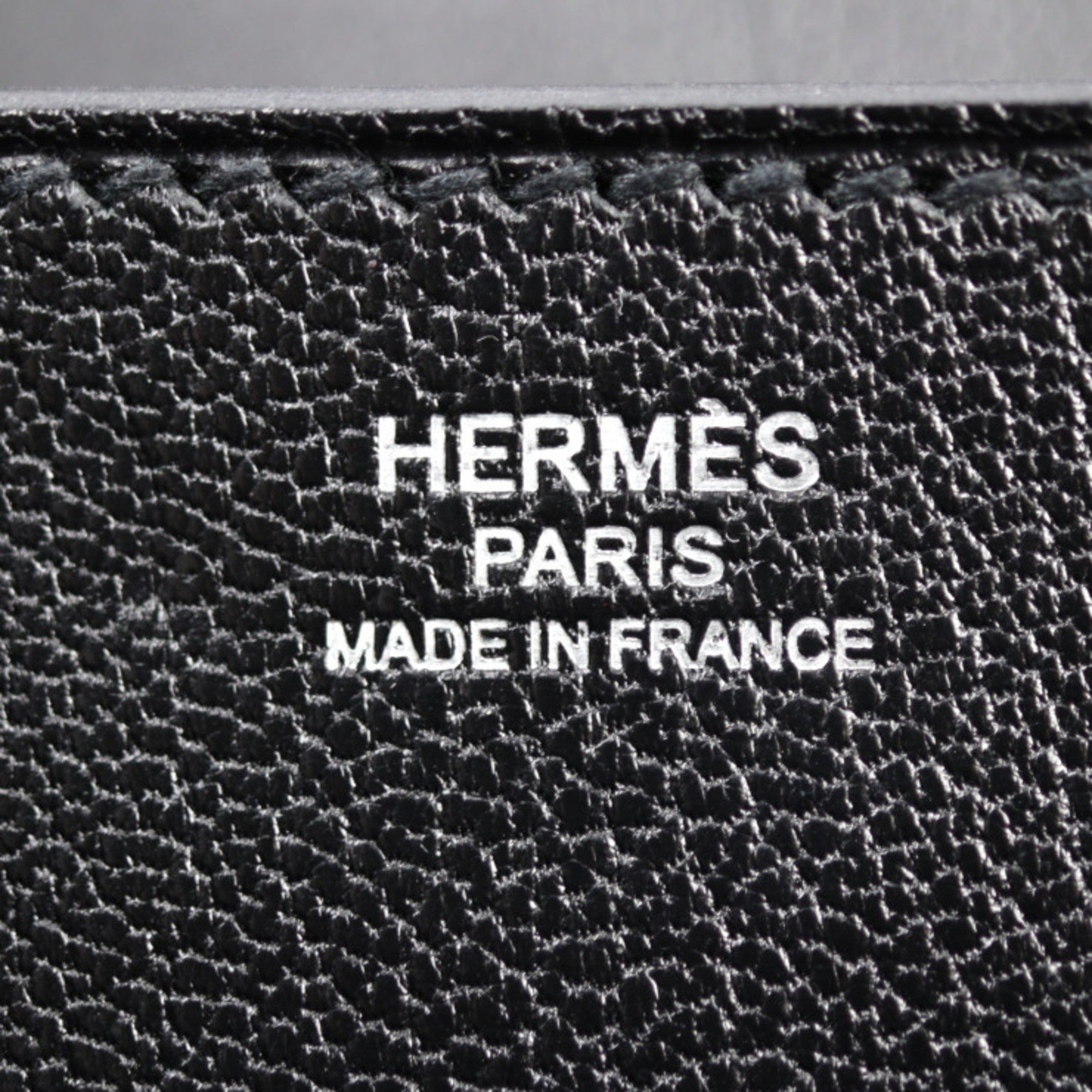 Hermes Black Chevre Leather Clutch Bag Handbag (Pre-Owned)