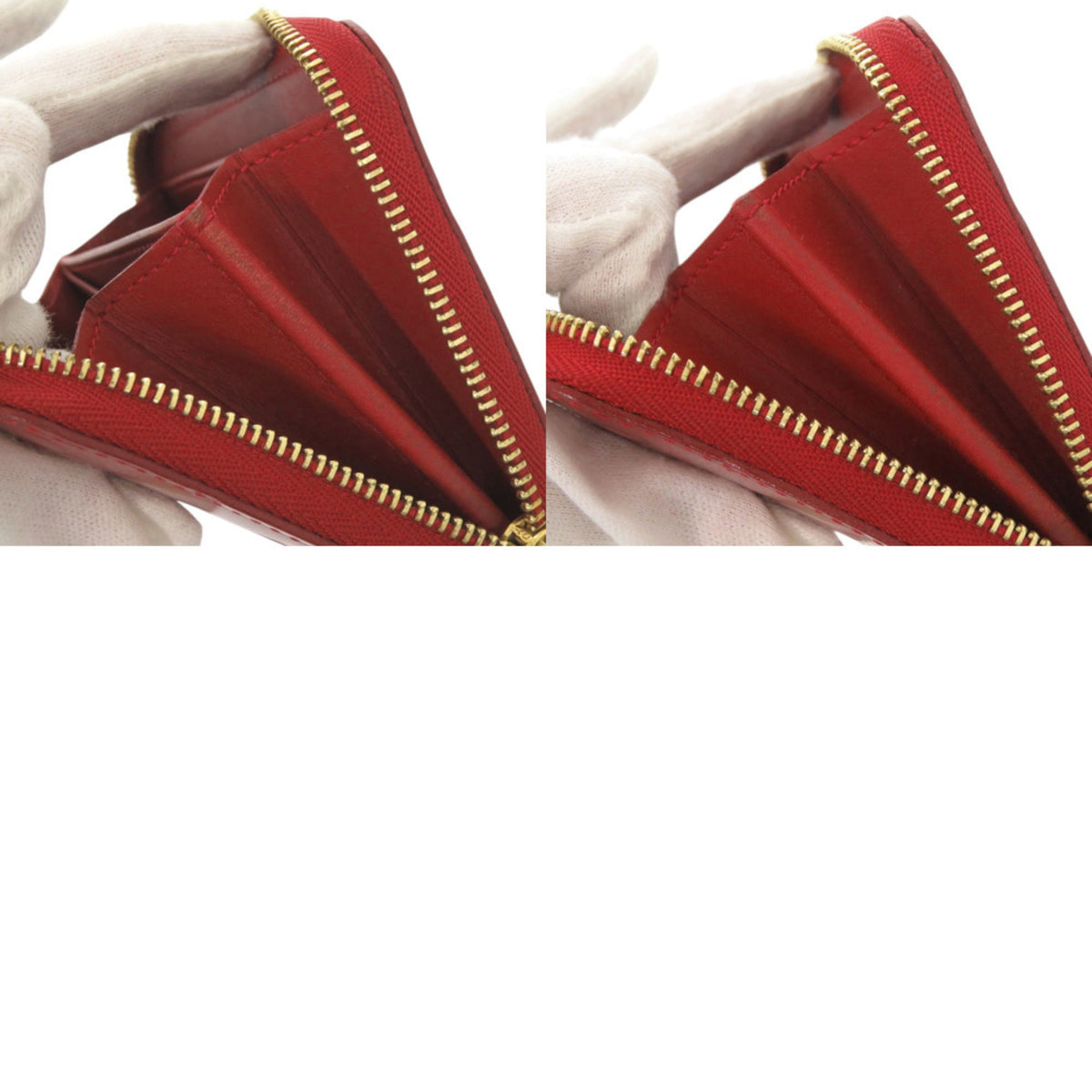 Louis Vuitton Red Color Monogram Vernis Coin Purse/Coin Case (Pre-Owned)