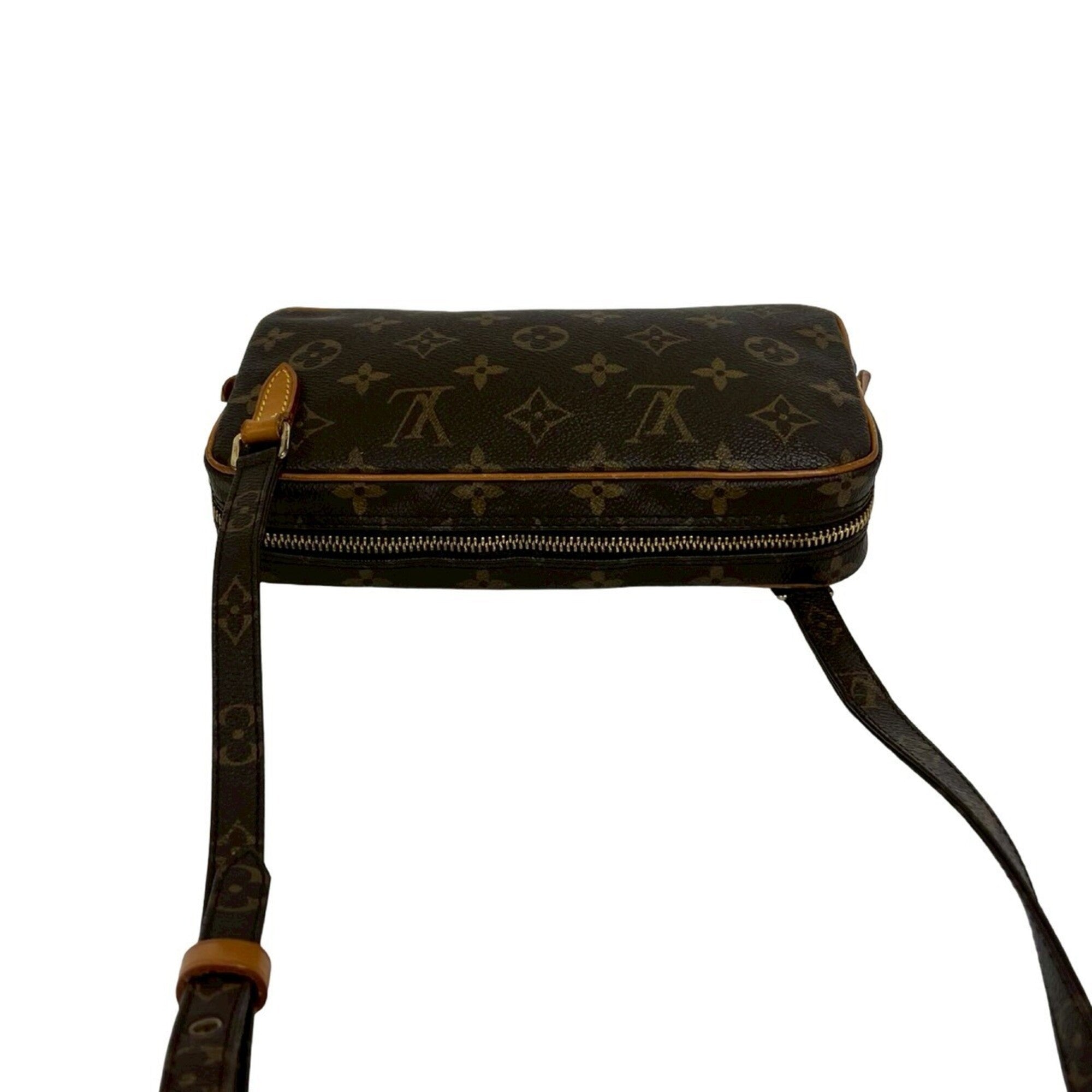 Louis Vuitton Brown Leather Pvc Pochette Shoulder Bag (Pre-Owned)