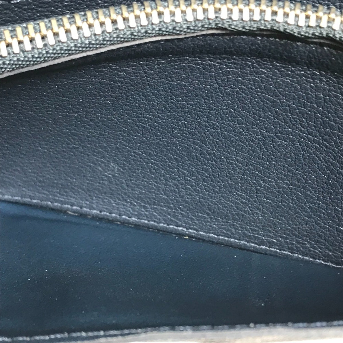Louis Vuitton Navy Leather Long Wallet (Bi-Fold) (Pre-Owned)