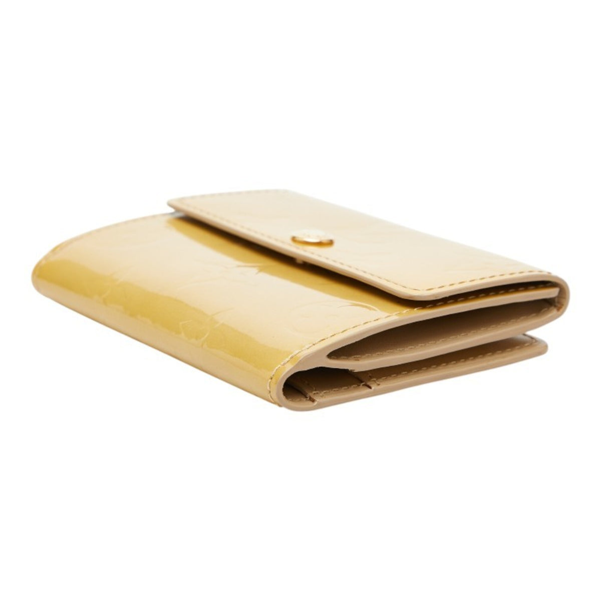 Louis Vuitton Beige Patent Leather Wallet (Bi-Fold) (Pre-Owned)
