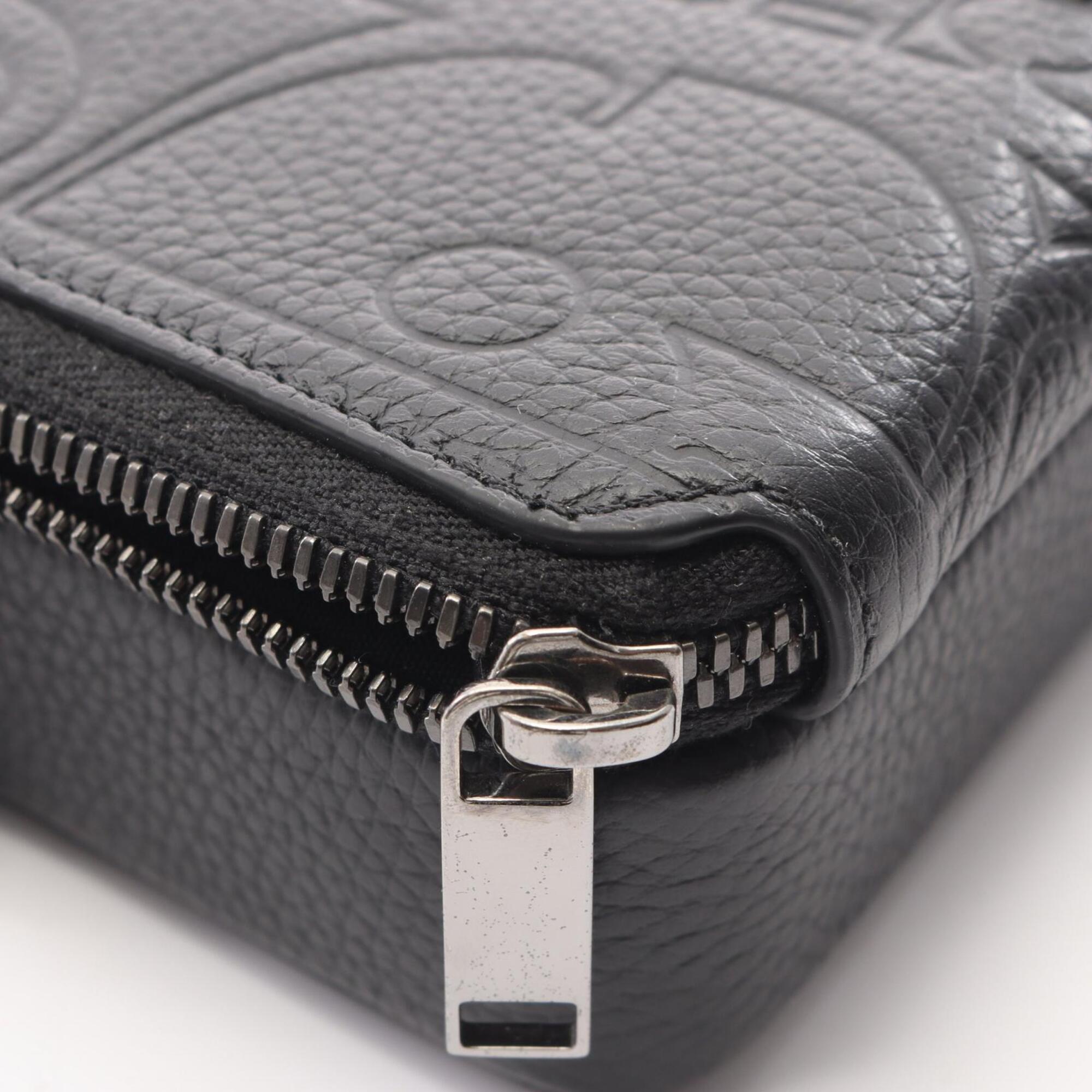 Christian Dior Black Leather Handbag Shoulder Bag (Pre-Owned)