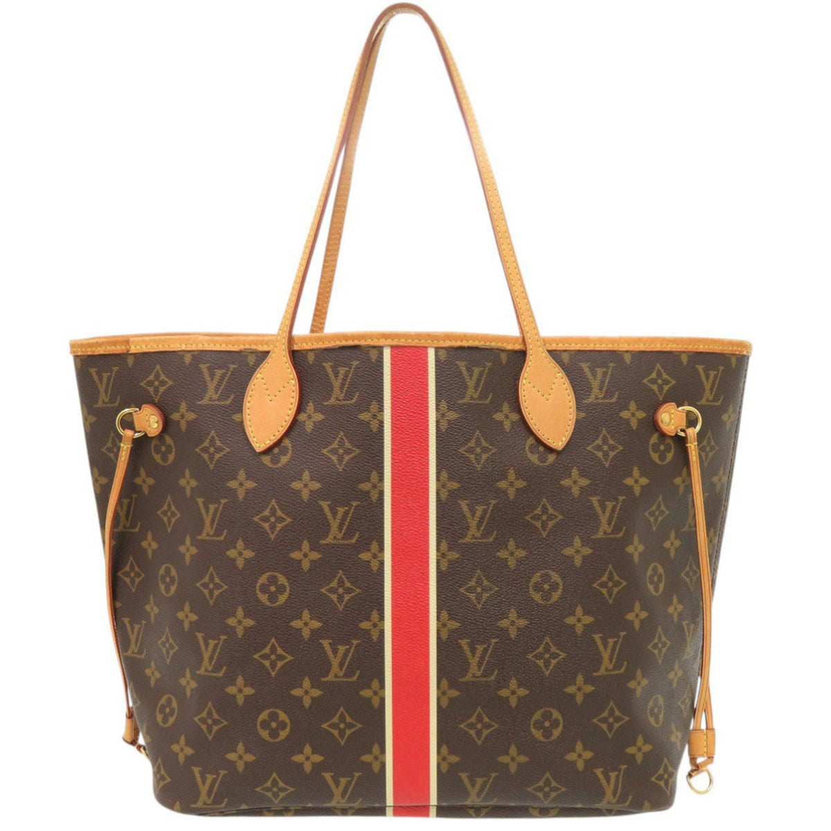 Louis Vuitton Brown Monogram Red Color Monogram Tote Bag (Pre-Owned)