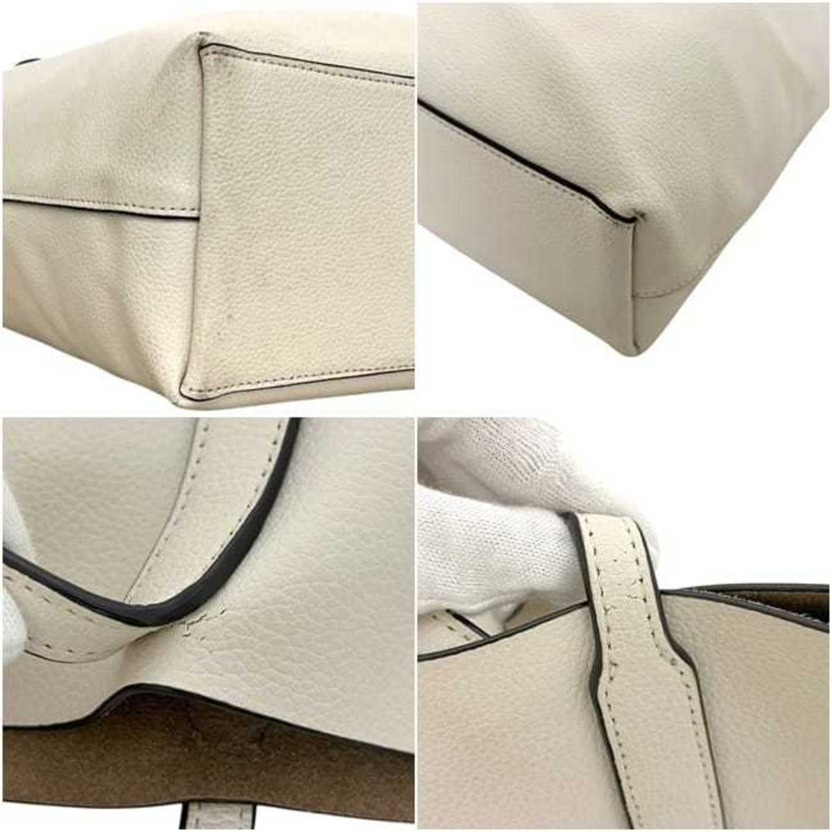 Coach Ivory Leather Tote Bag (Pre-Owned)