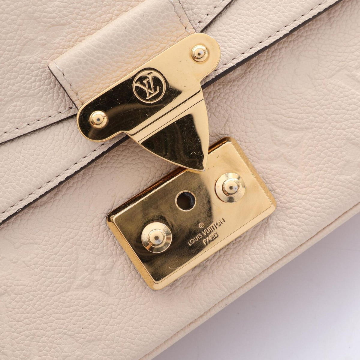 Louis Vuitton Beige Monogram Empreinte Leather Handbag Shoulder Bag (Pre-Owned)