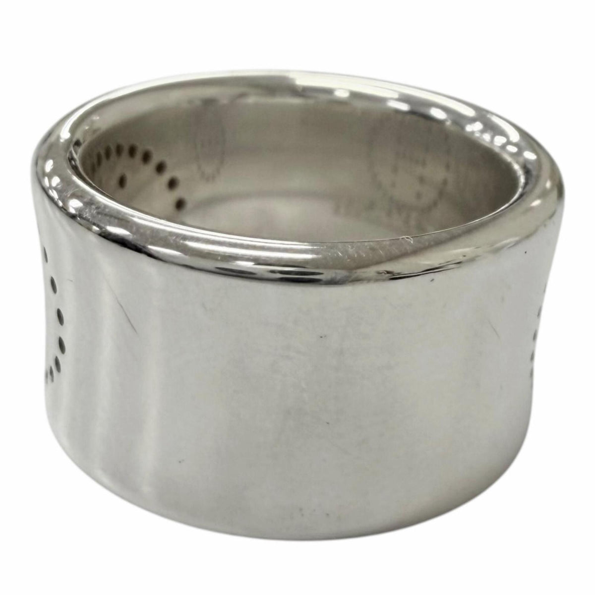 Hermes Silver Silver 925 Band Ring (Pre-Owned)