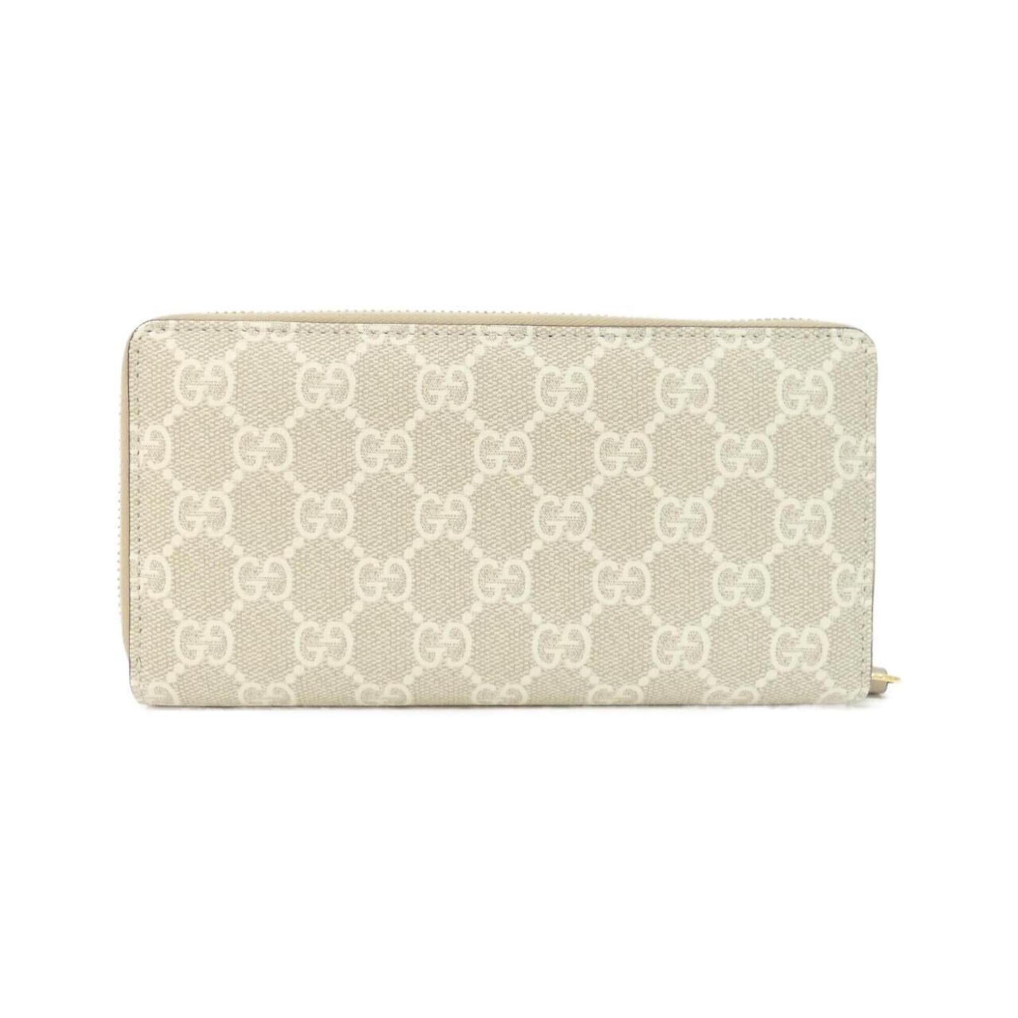 Gucci Beige White Gg Supreme Long Wallet (Bi-Fold) (Pre-Owned)