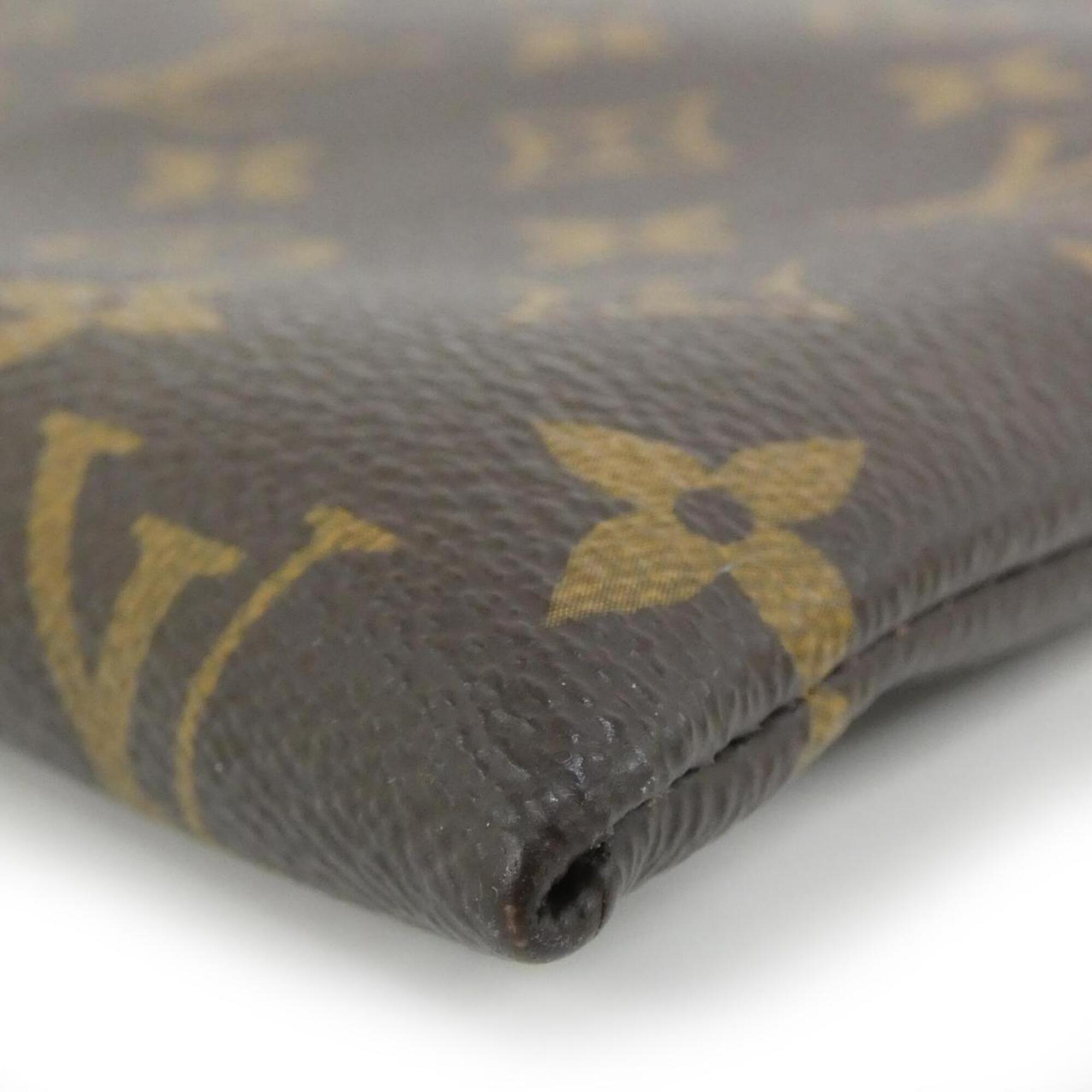 Louis Vuitton Monogram Macassar Black Marron Coated Canvas Pochette (Pre-Owned)