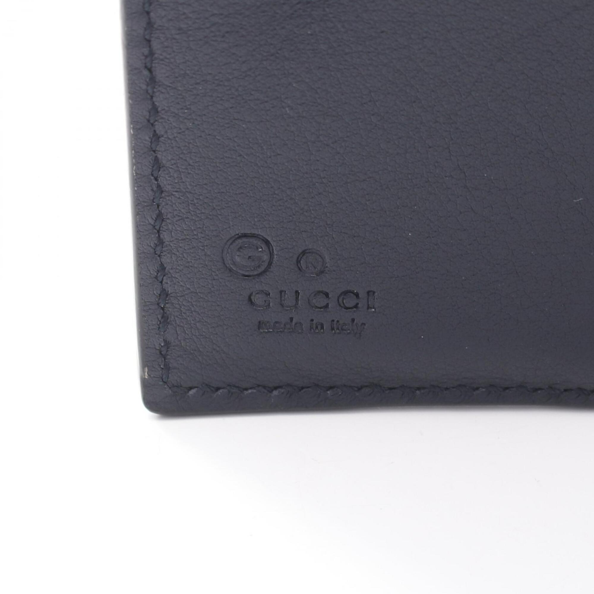 Gucci Navy Leather Wallet (Bi-Fold) (Pre-Owned)