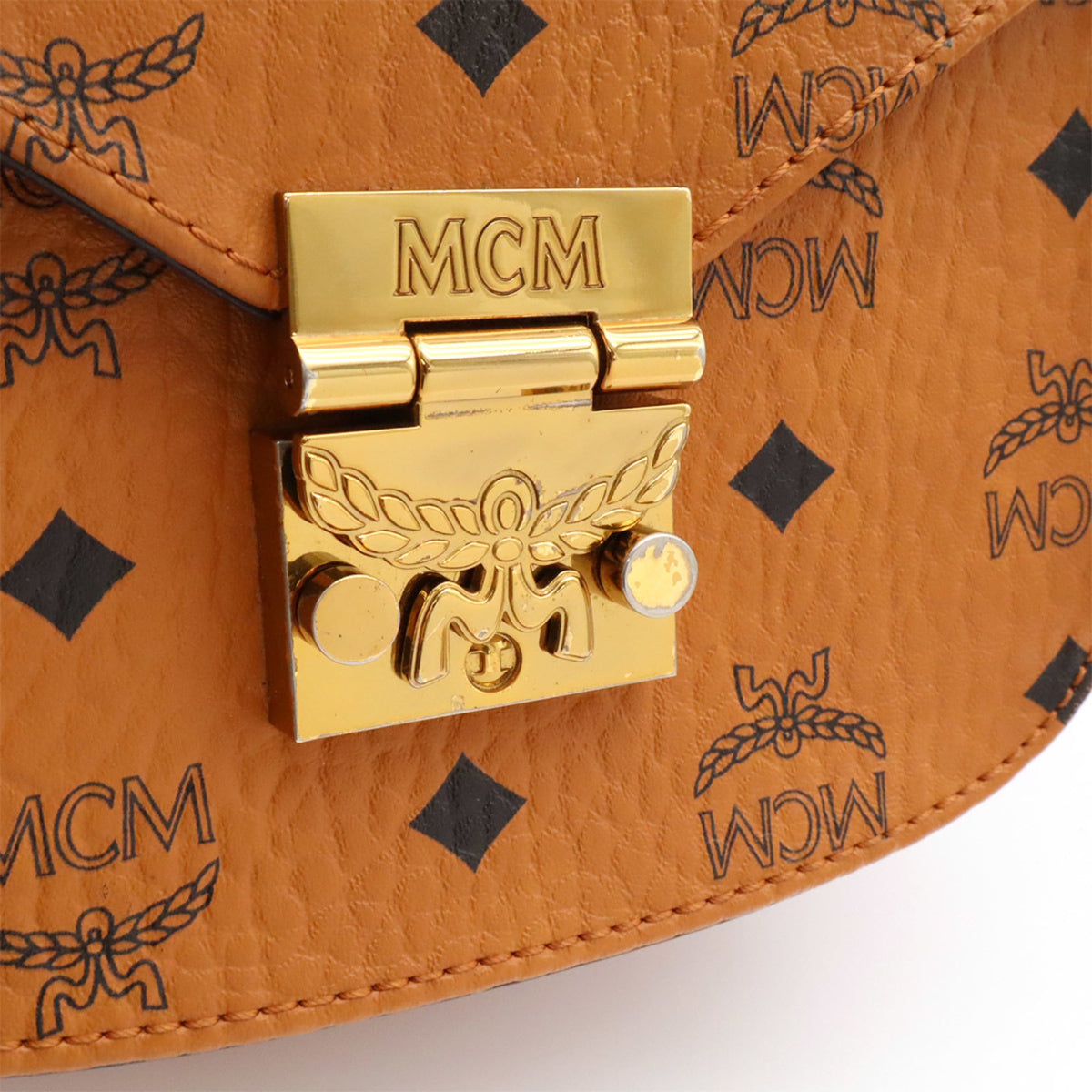 Mcm Brown Coated Canvas Pochette Shoulder Bag (Pre-Owned)