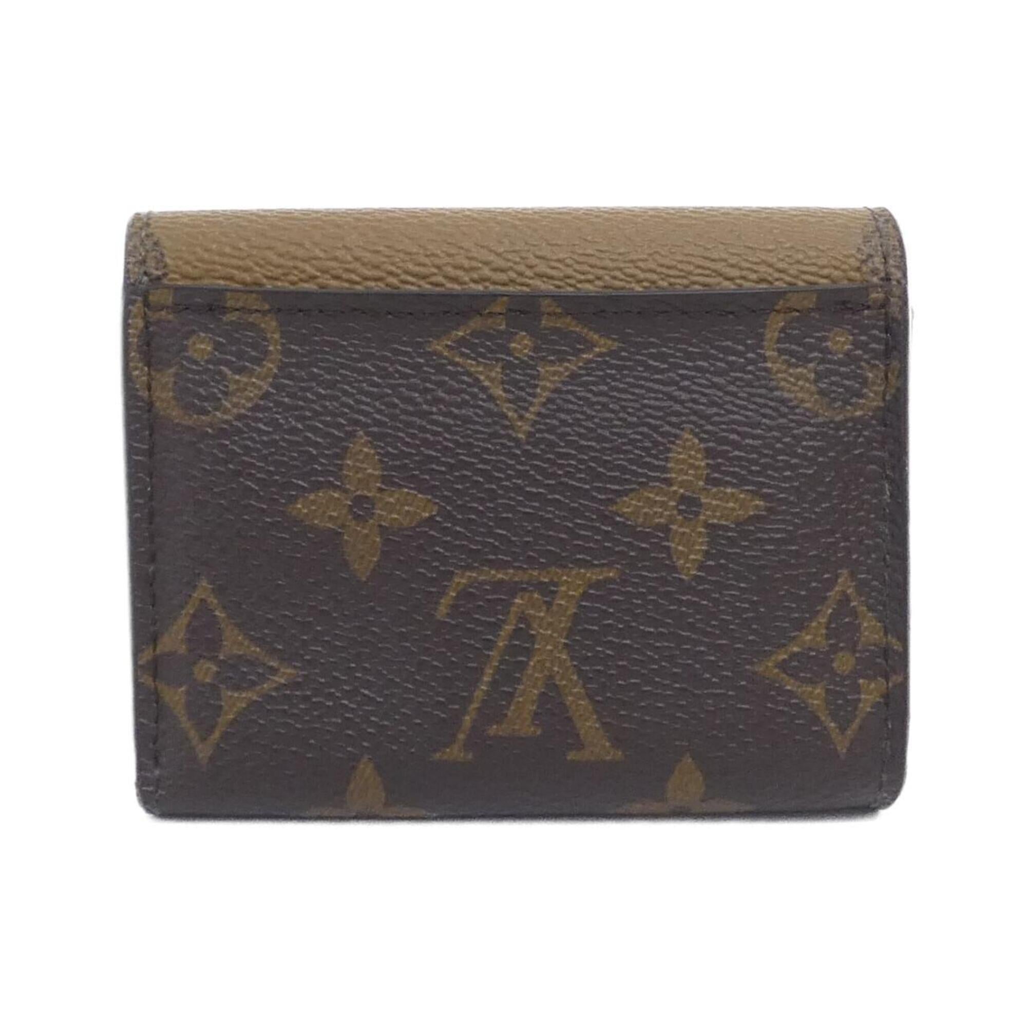 Louis Vuitton Marron Coated Canvas Wallet (Tri-Fold) (Pre-Owned)