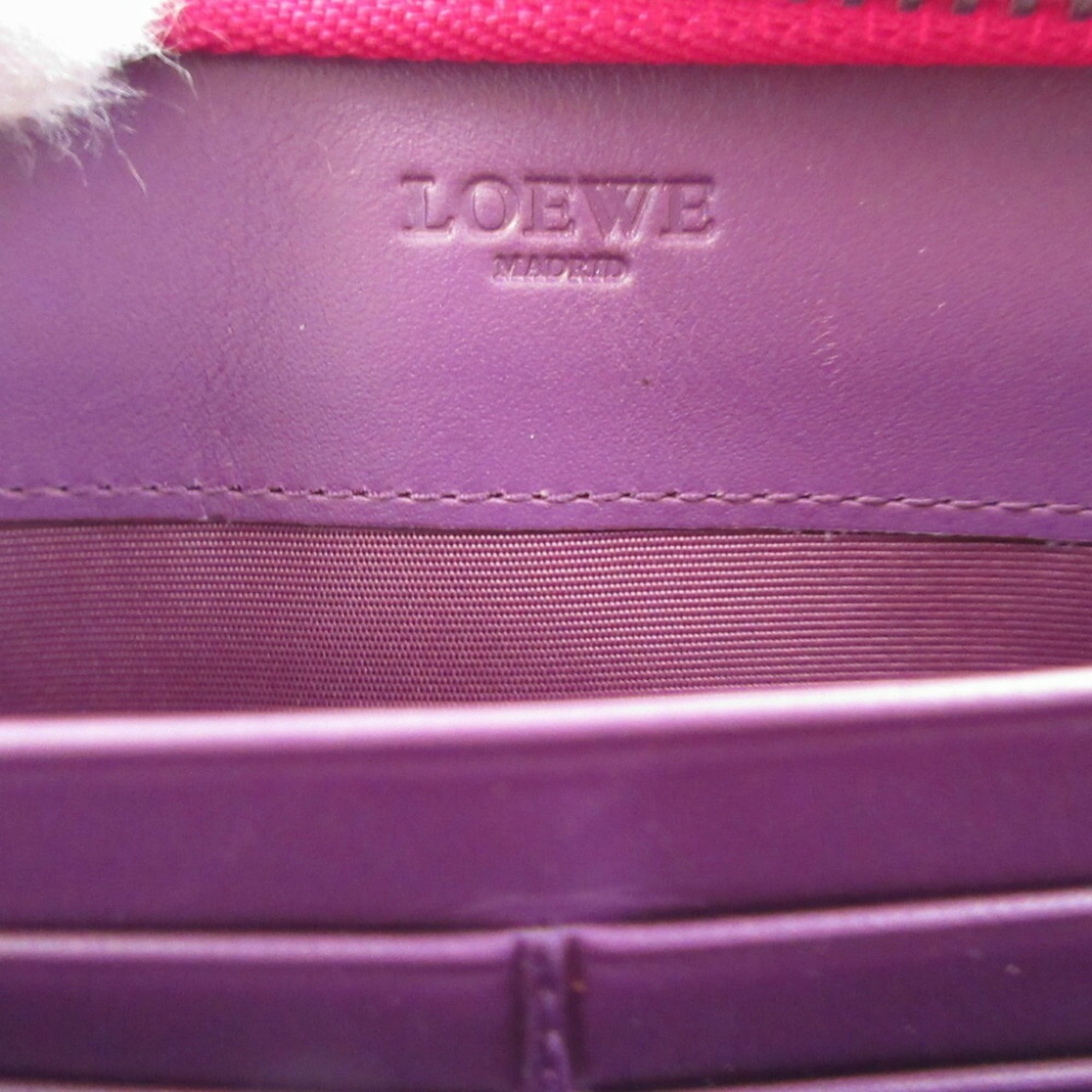 Loewe Pink Leather Long Wallet (Bi-Fold) (Pre-Owned)