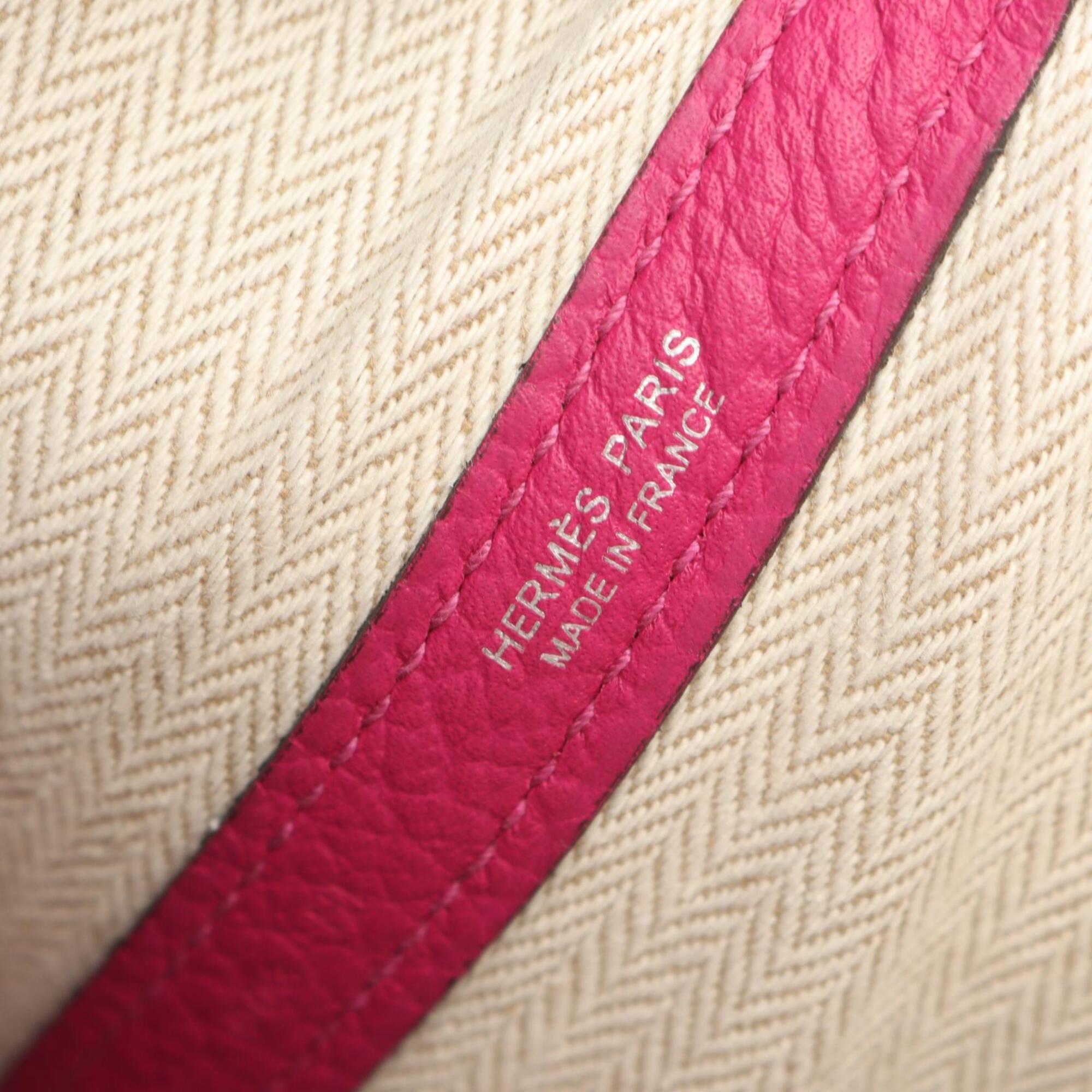 Hermes Pink Country Leather Leather Handbag Tote Bag (Pre-Owned)